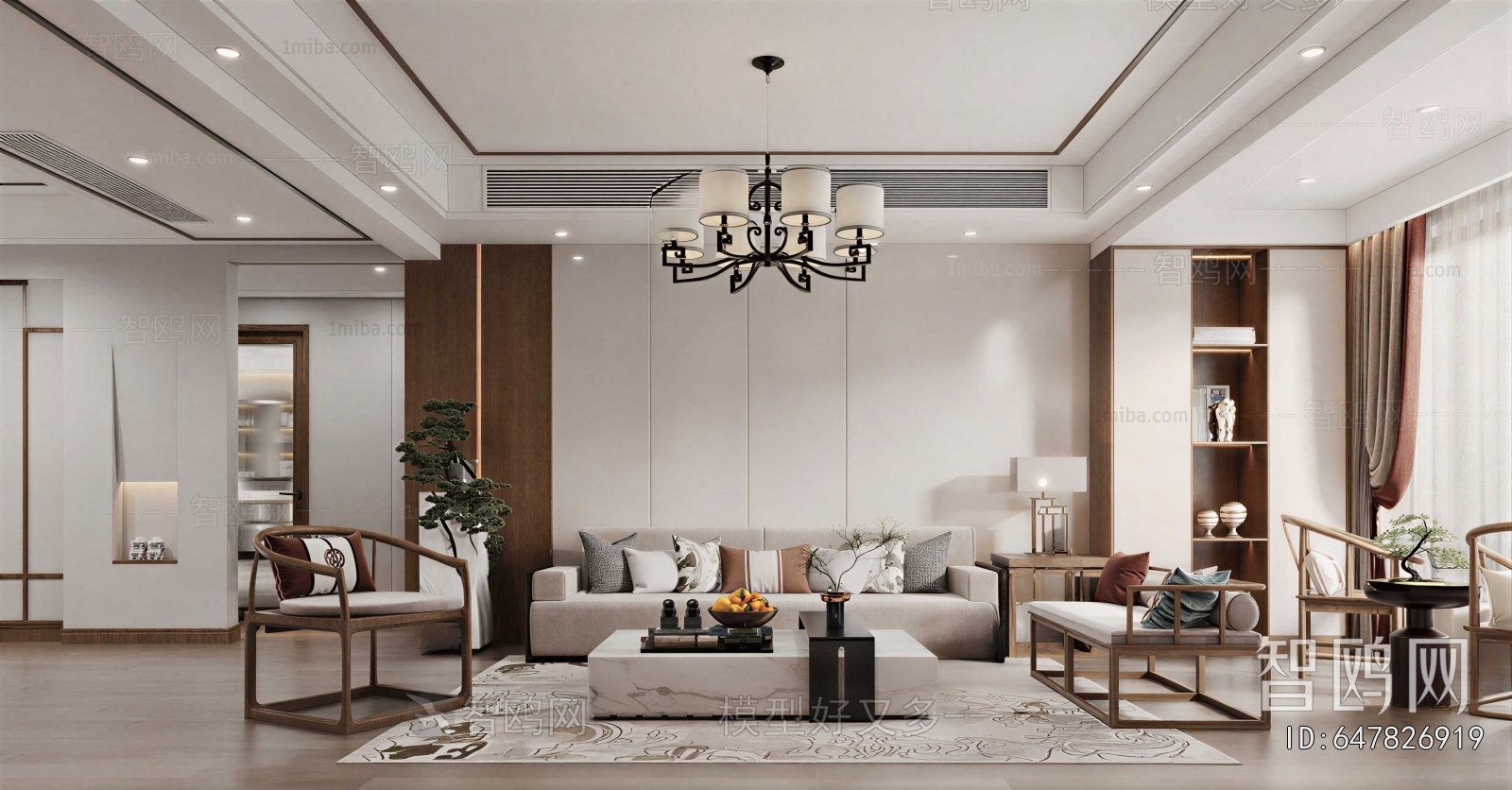 New Chinese Style A Living Room