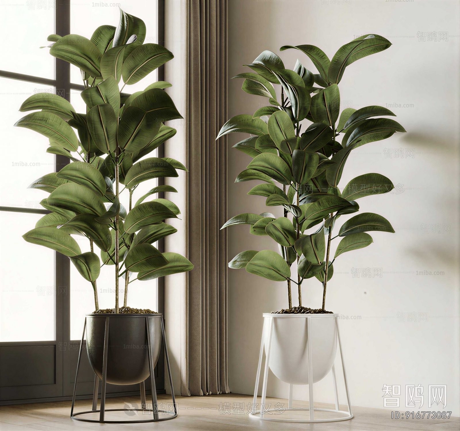 Modern Ground Green Plant Potted Plants