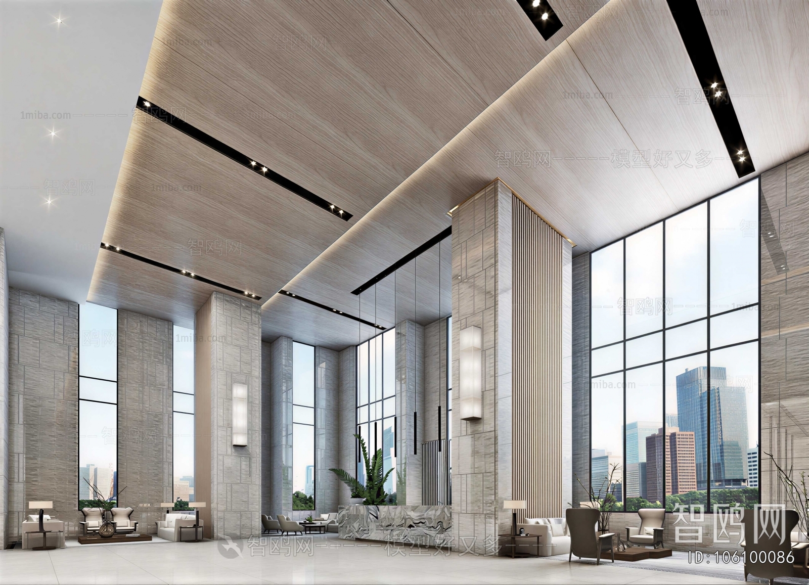 Modern Office Reception Desk