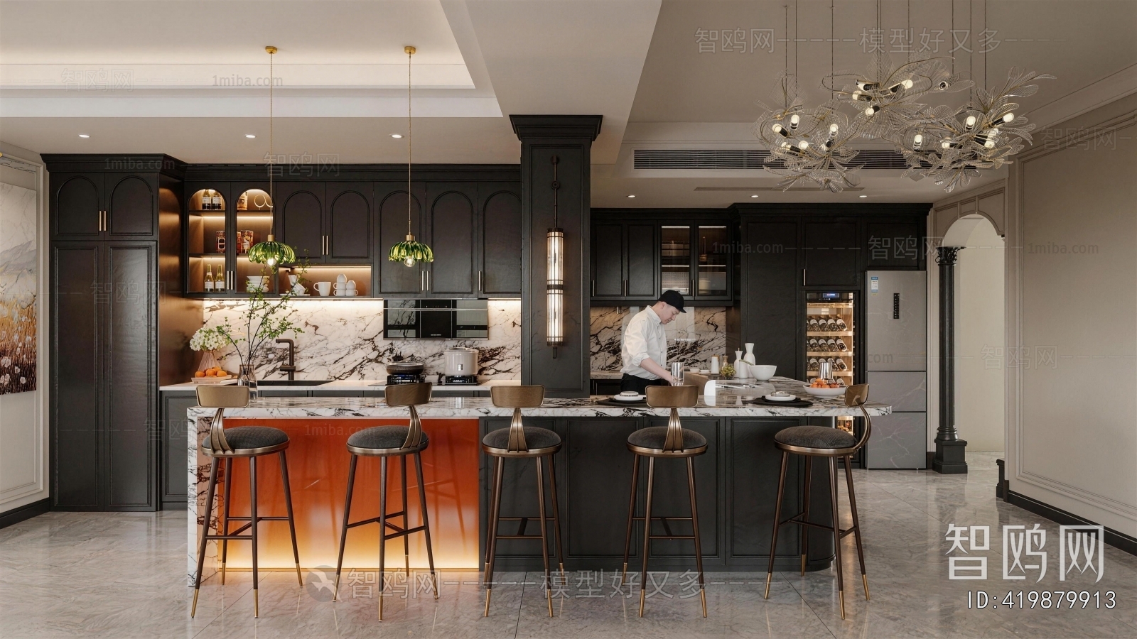 French Style Open Kitchen