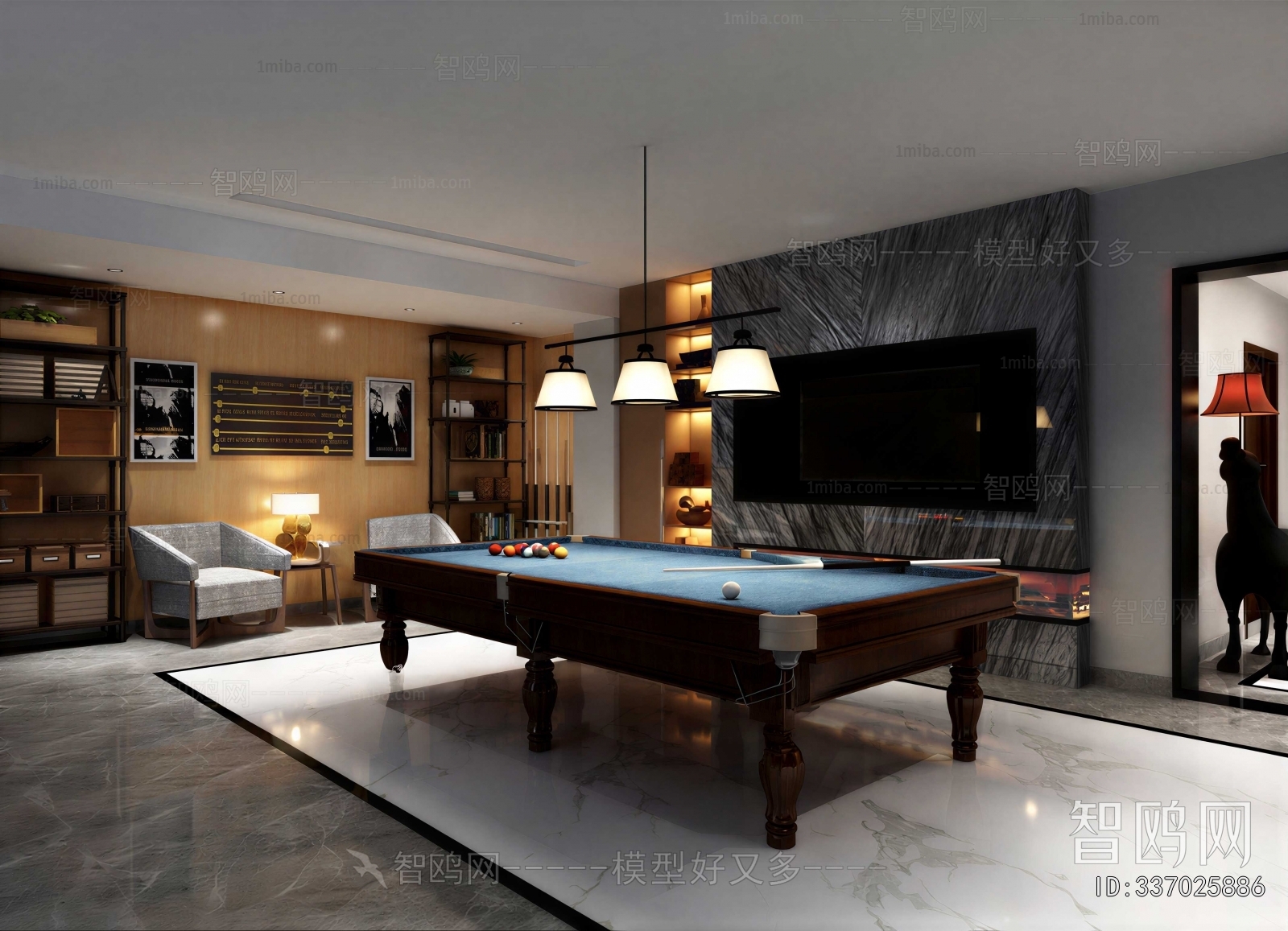 Modern Billiards Room