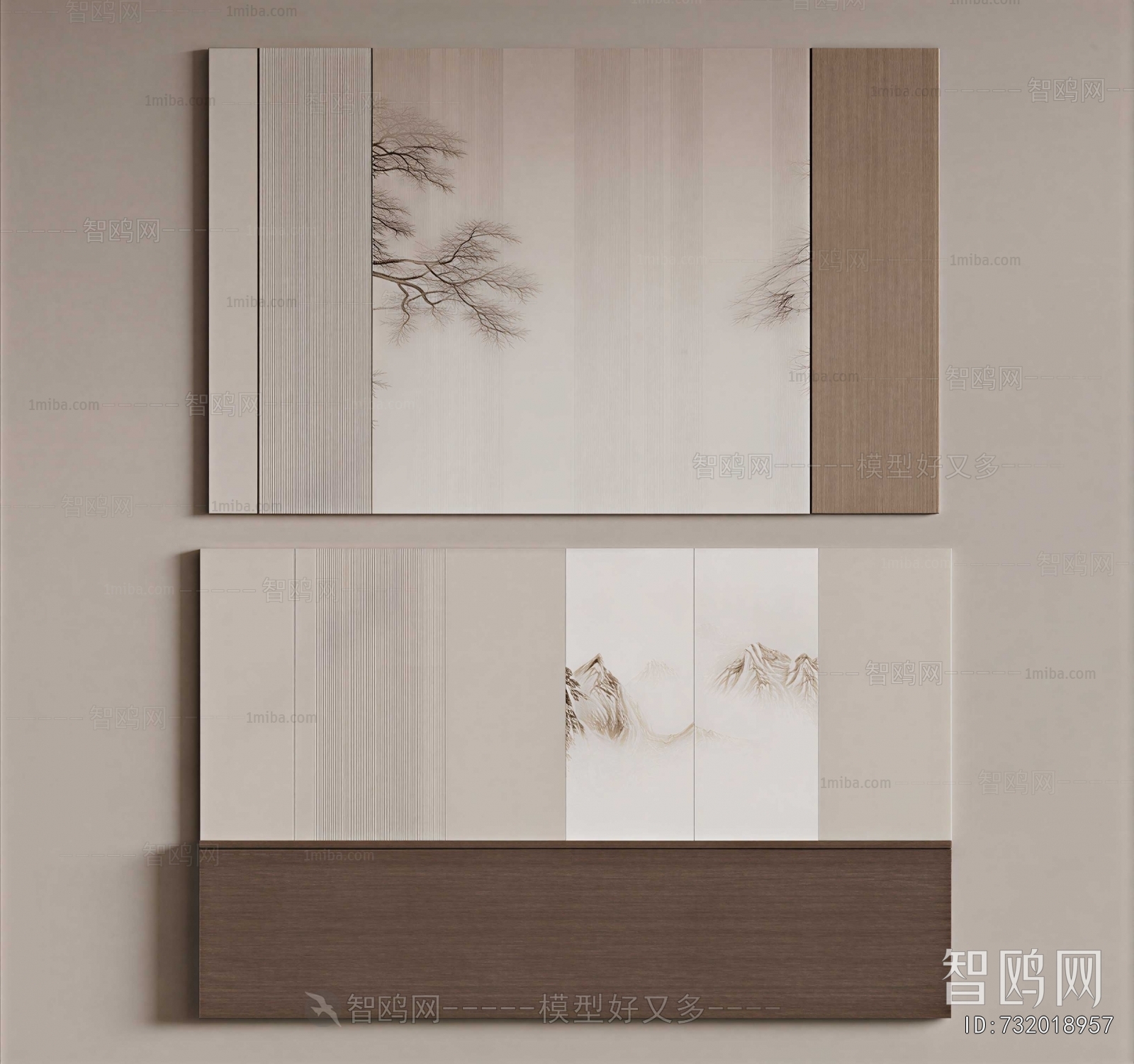 New Chinese Style TV Wall