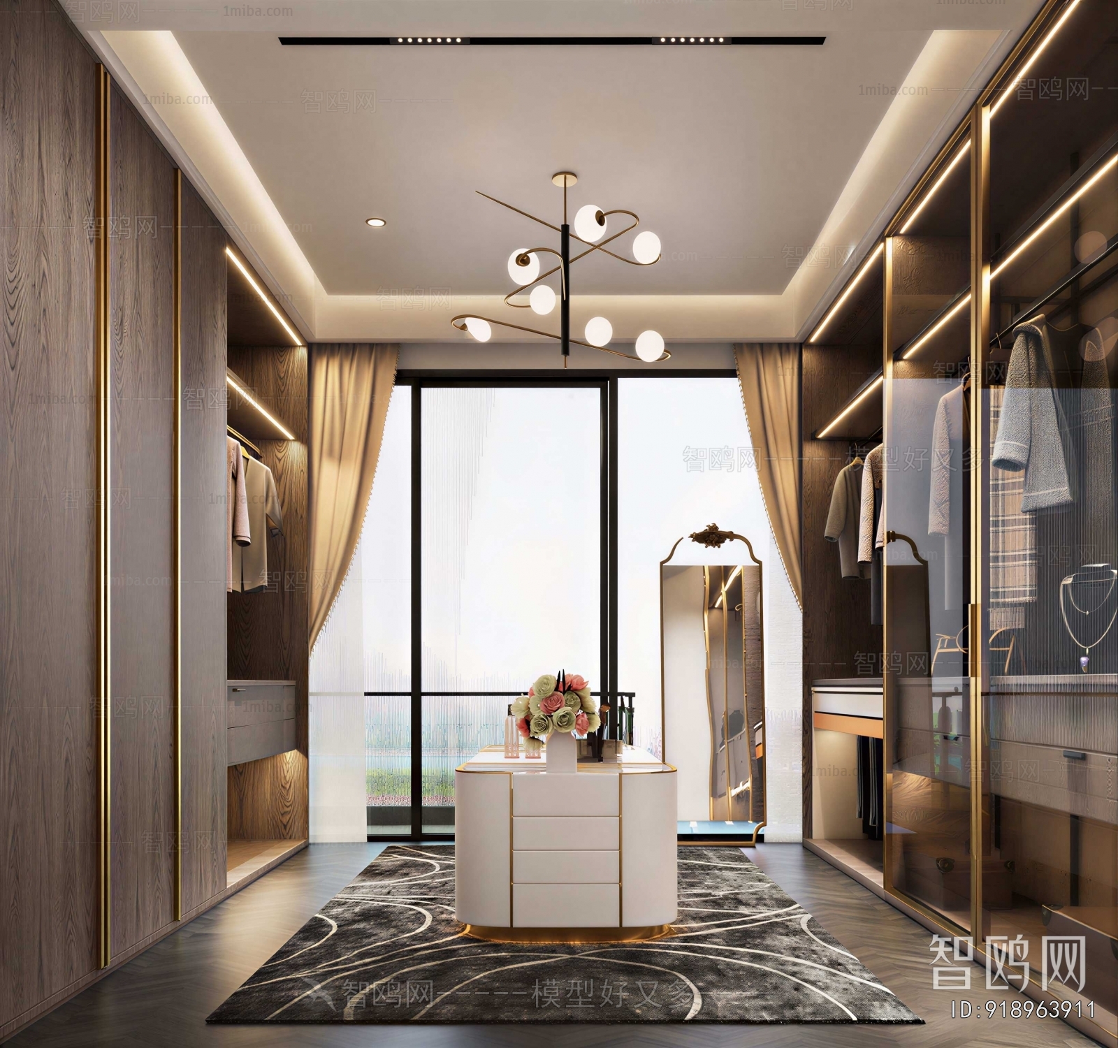 Modern Clothes Storage Area