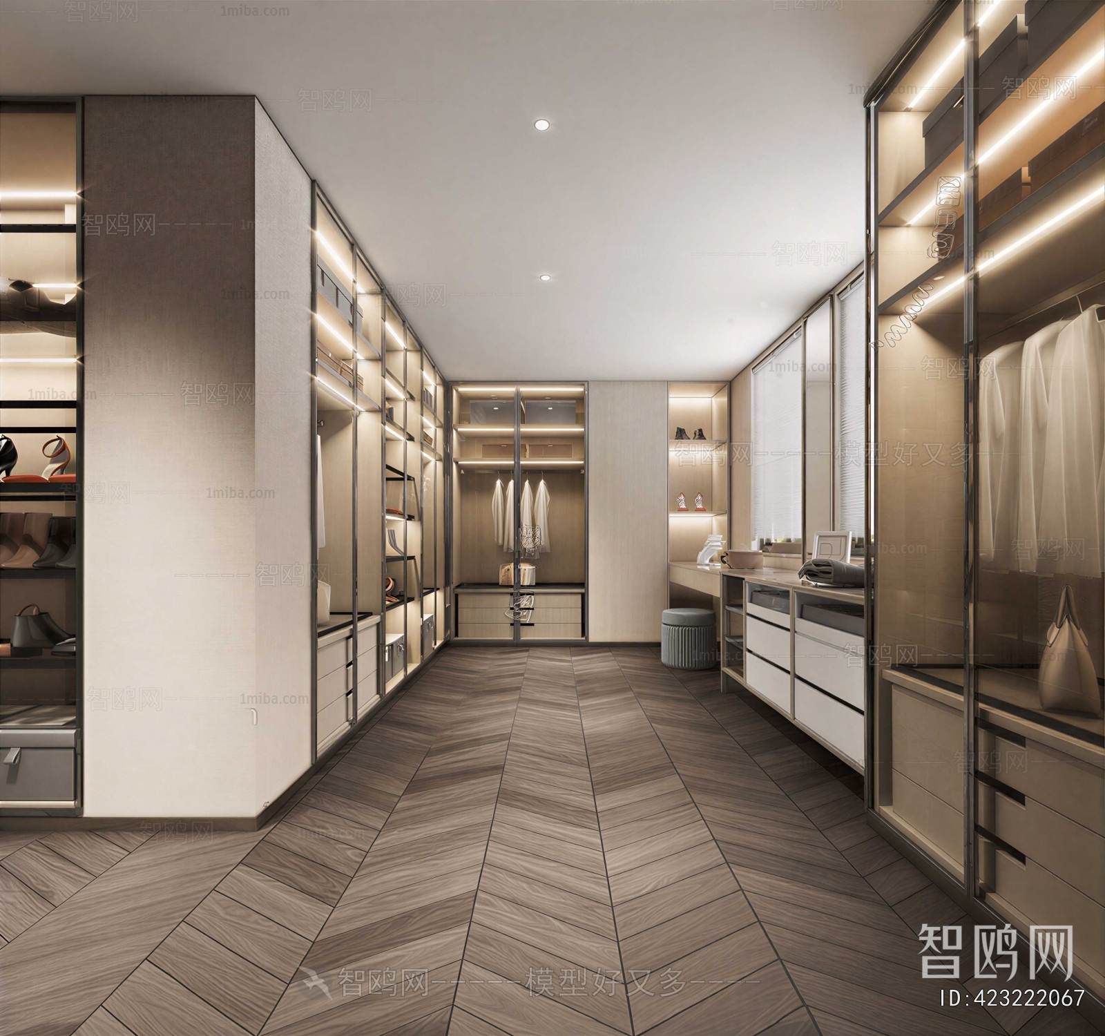 Modern Clothes Storage Area