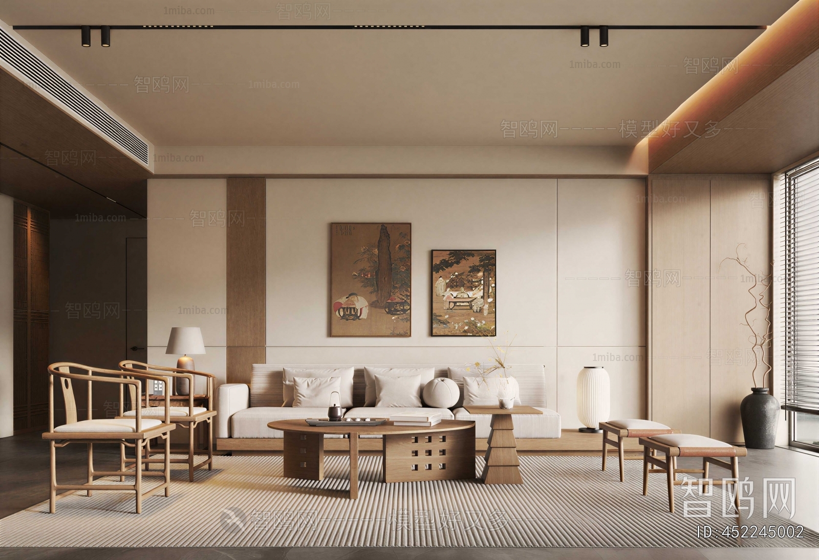 New Chinese Style A Living Room