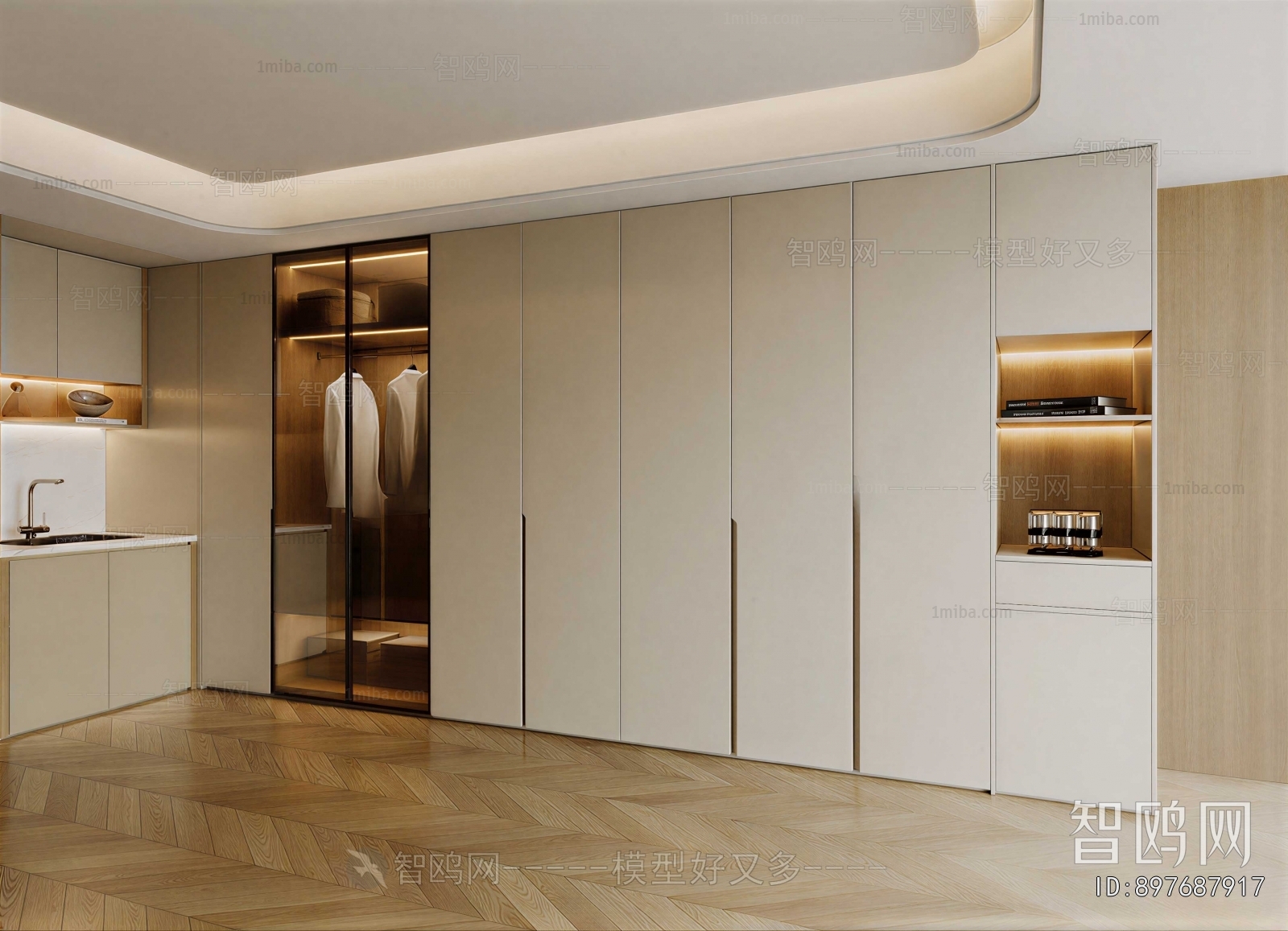 Modern Clothes Storage Area