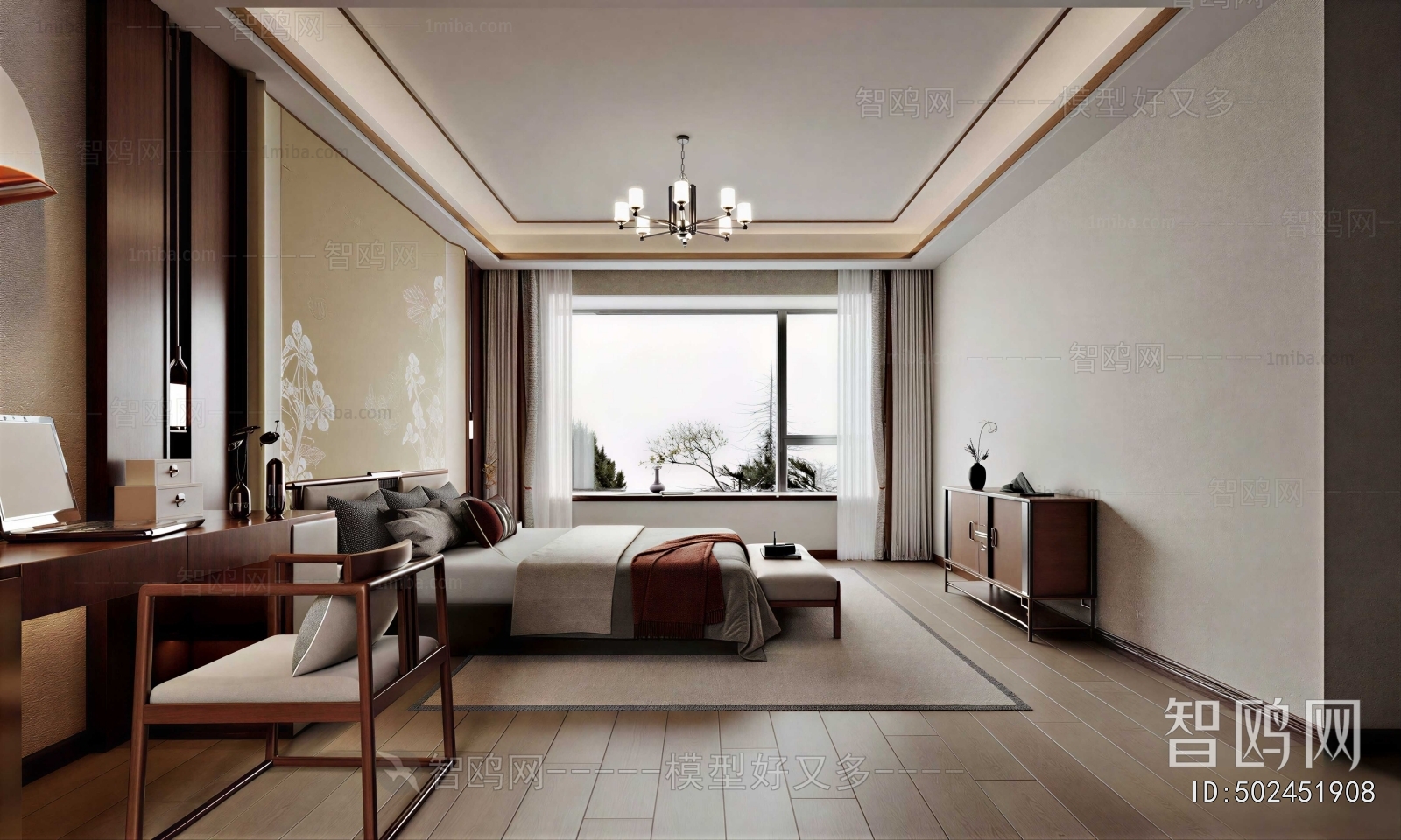 New Chinese Style Bedroom