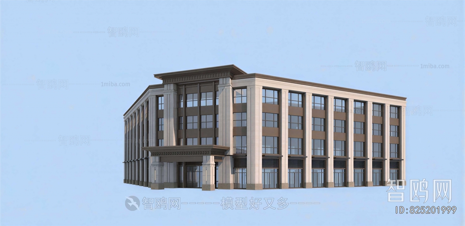 Simple European Style Appearance Of Commercial Building