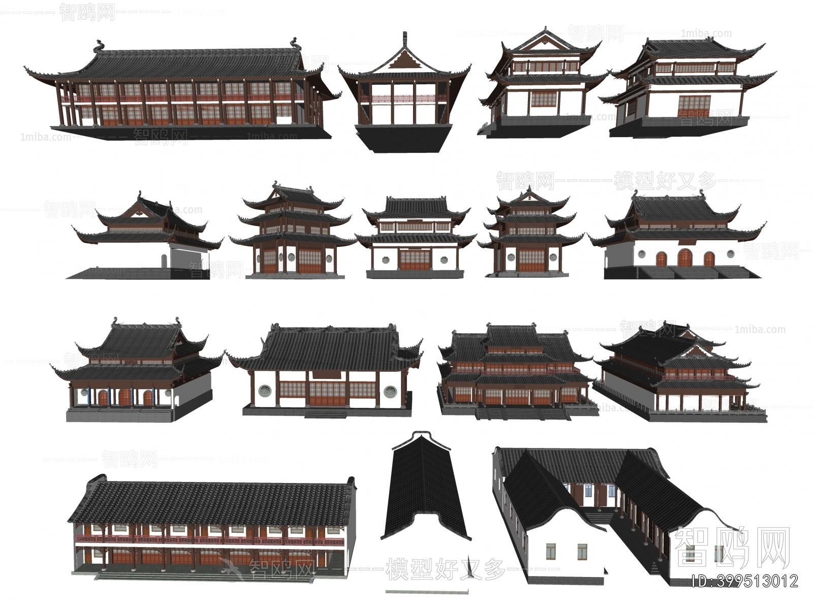 Chinese Style Ancient Architectural Buildings