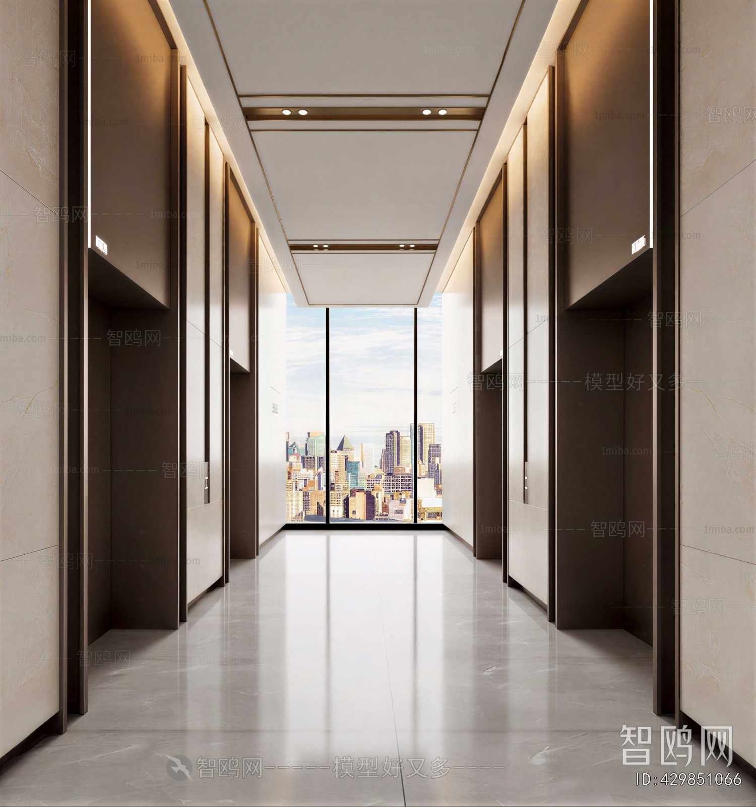 Modern Office Elevator Hall