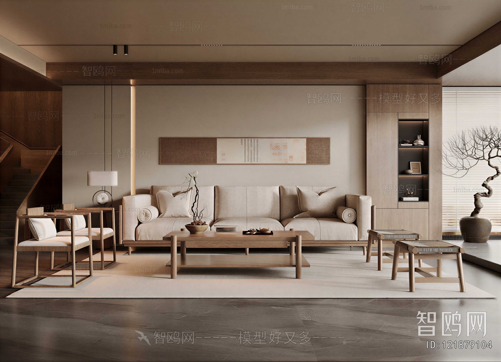 New Chinese Style A Living Room