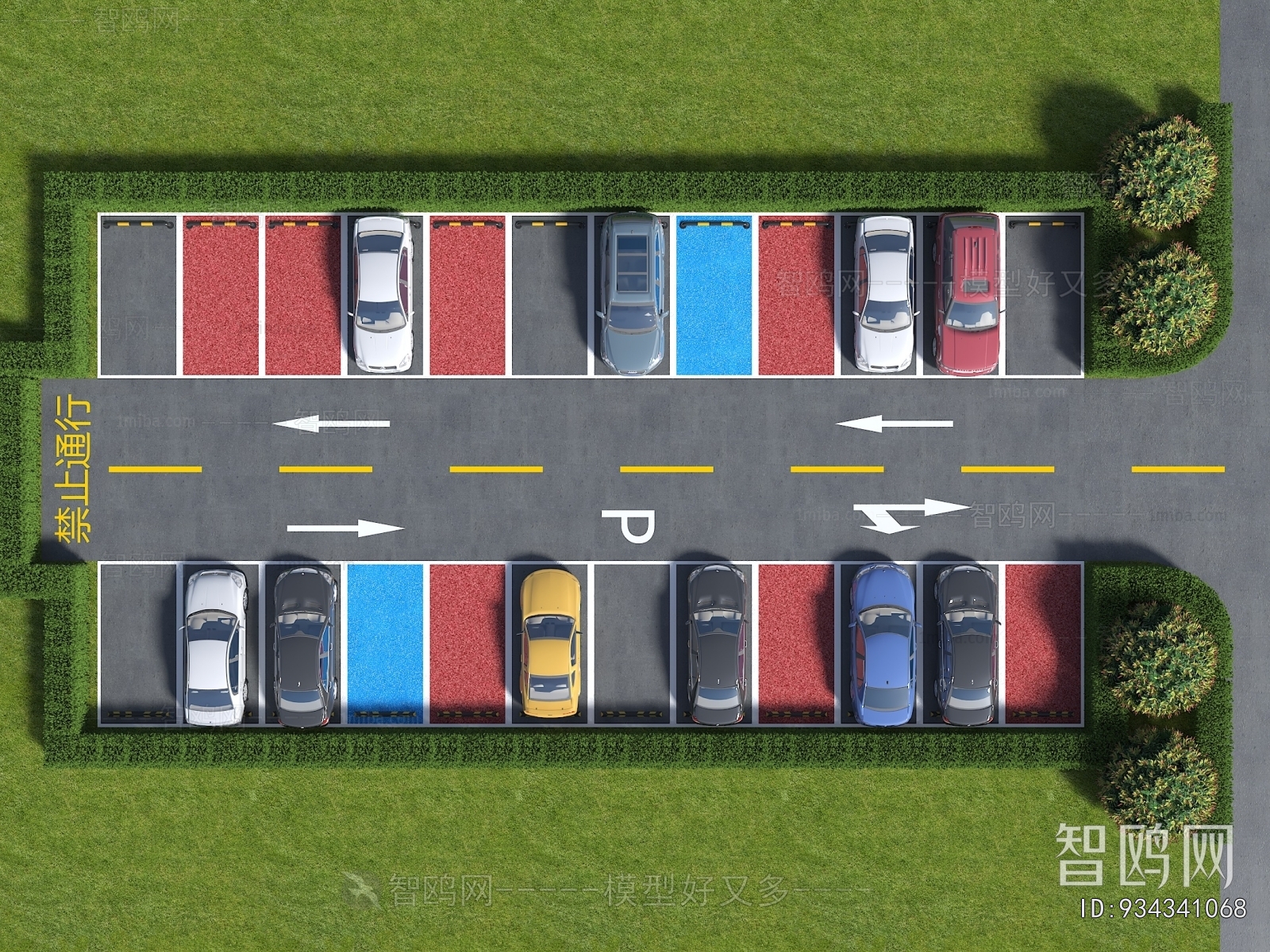 Modern Outdoor Parking Lot