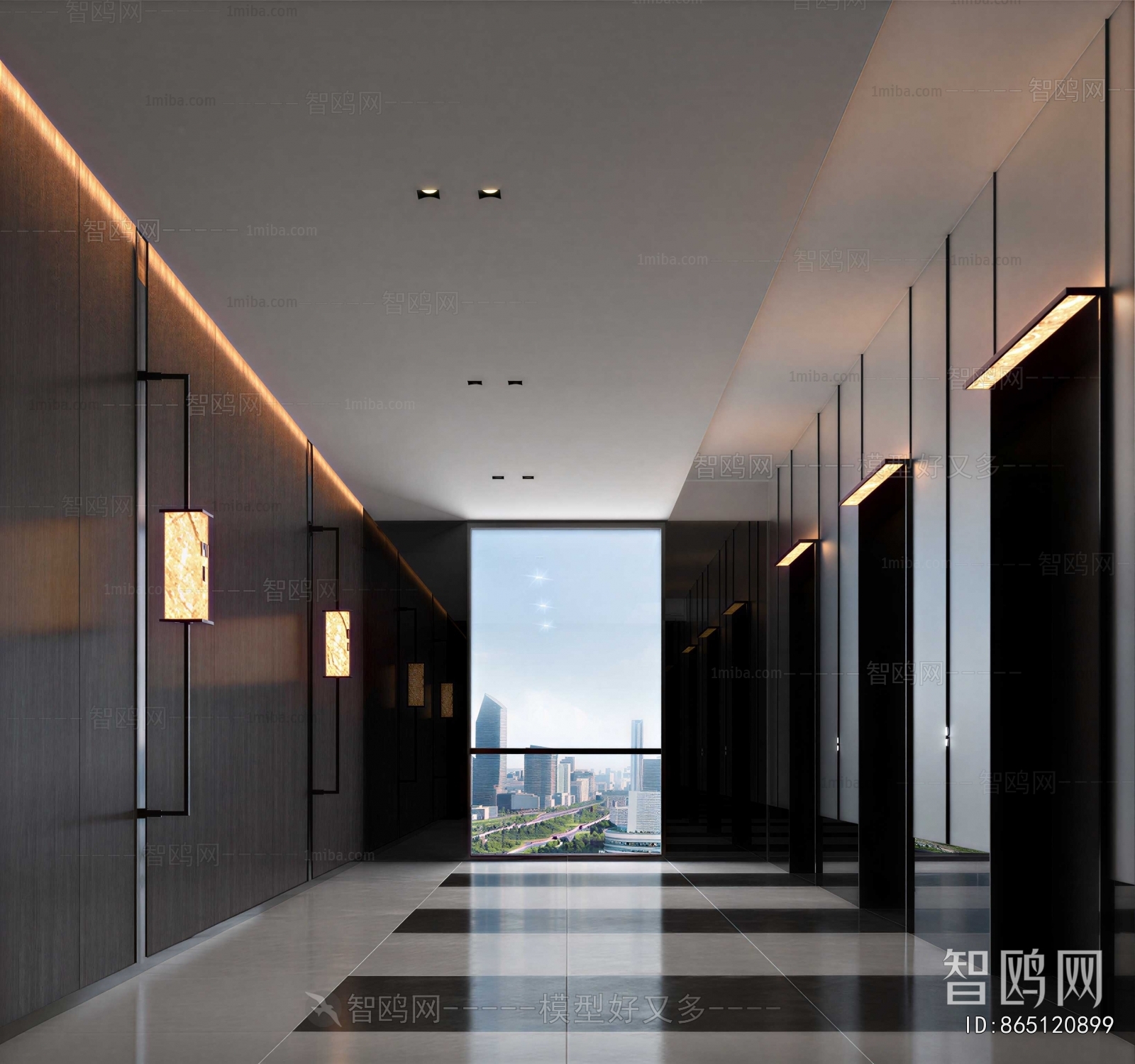 Modern Office Elevator Hall