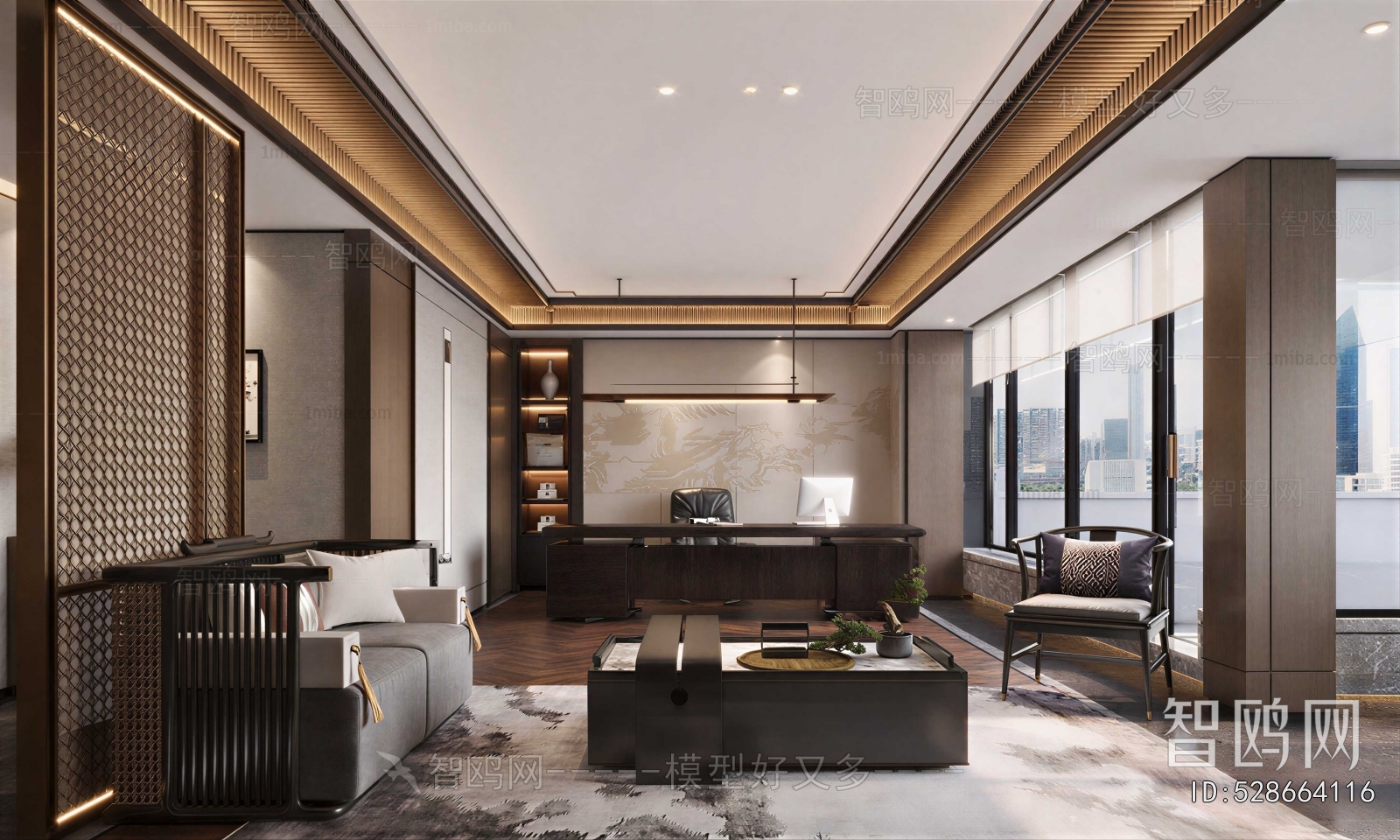 New Chinese Style Manager's Office