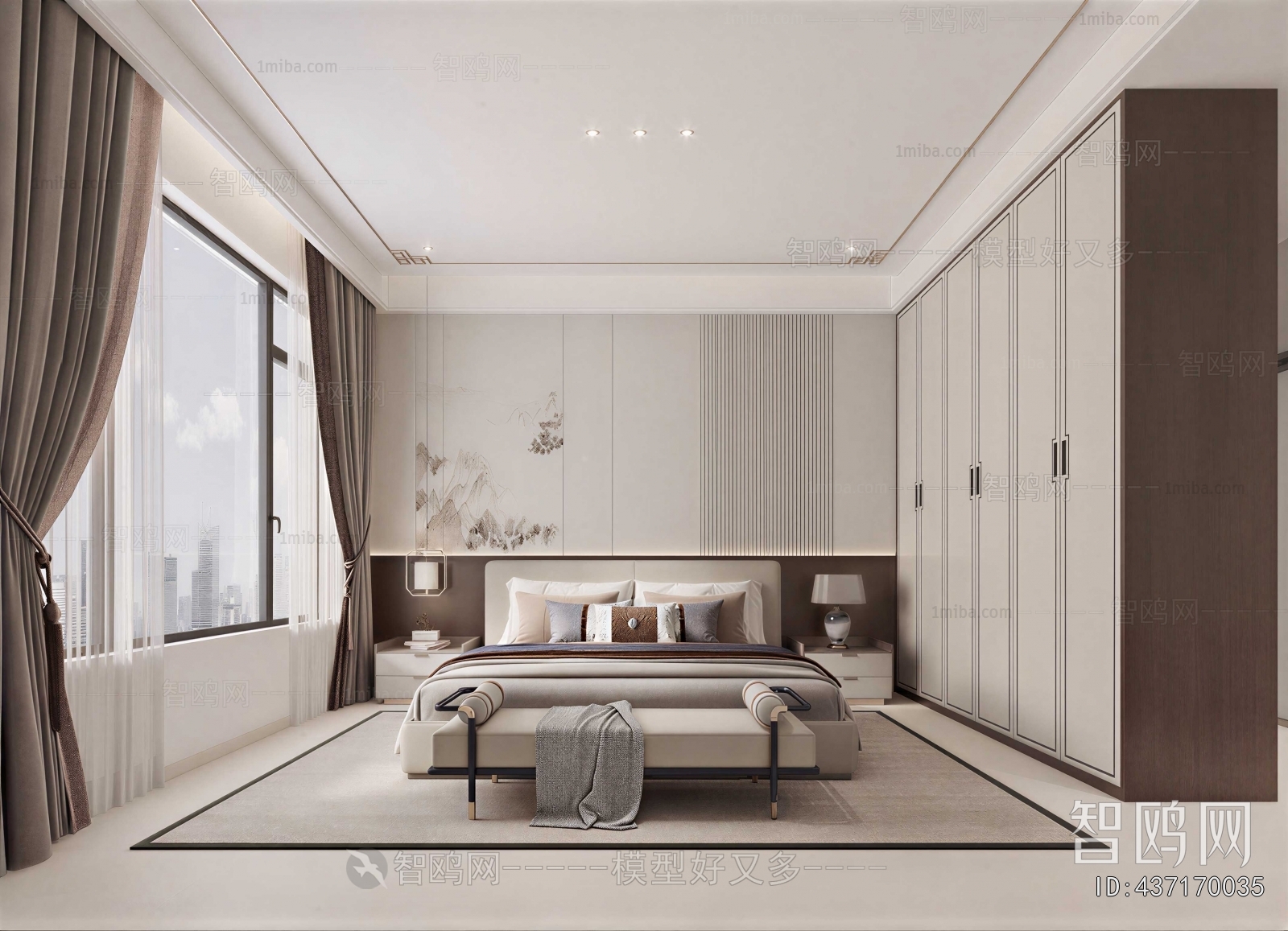 New Chinese Style Bedroom