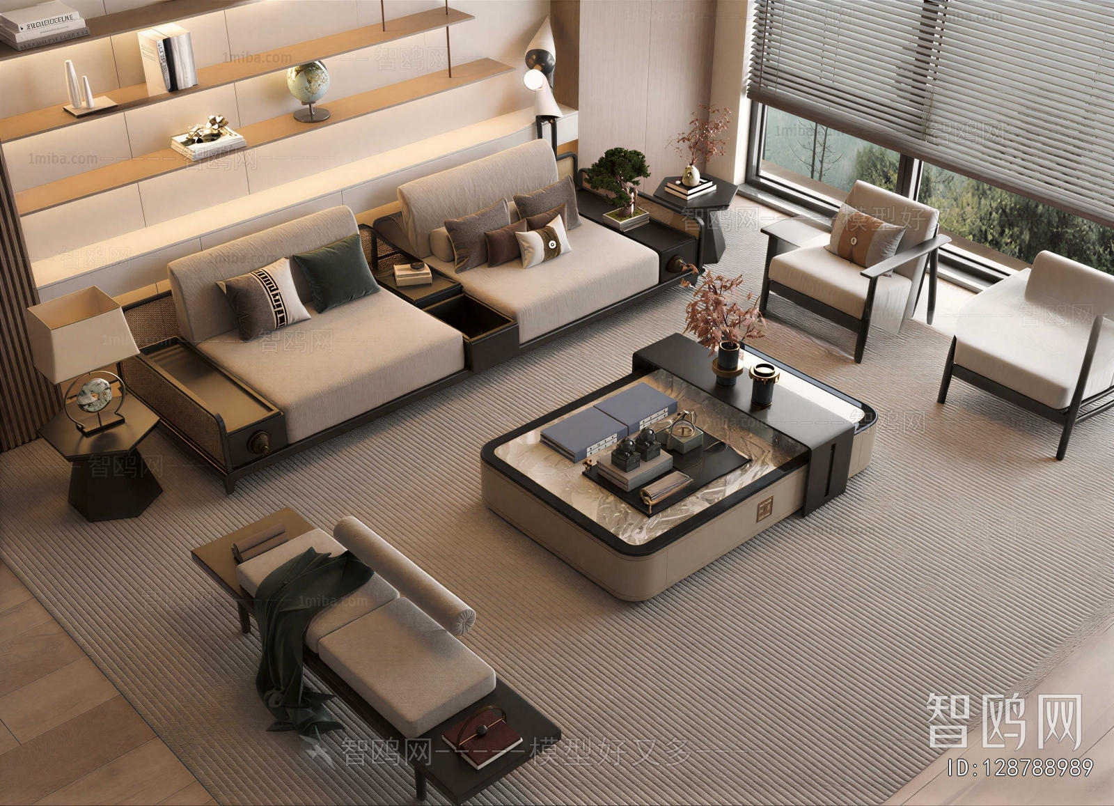 New Chinese Style Sofa Combination