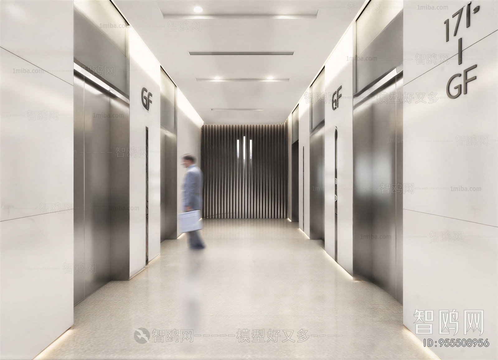 Modern Office Elevator Hall