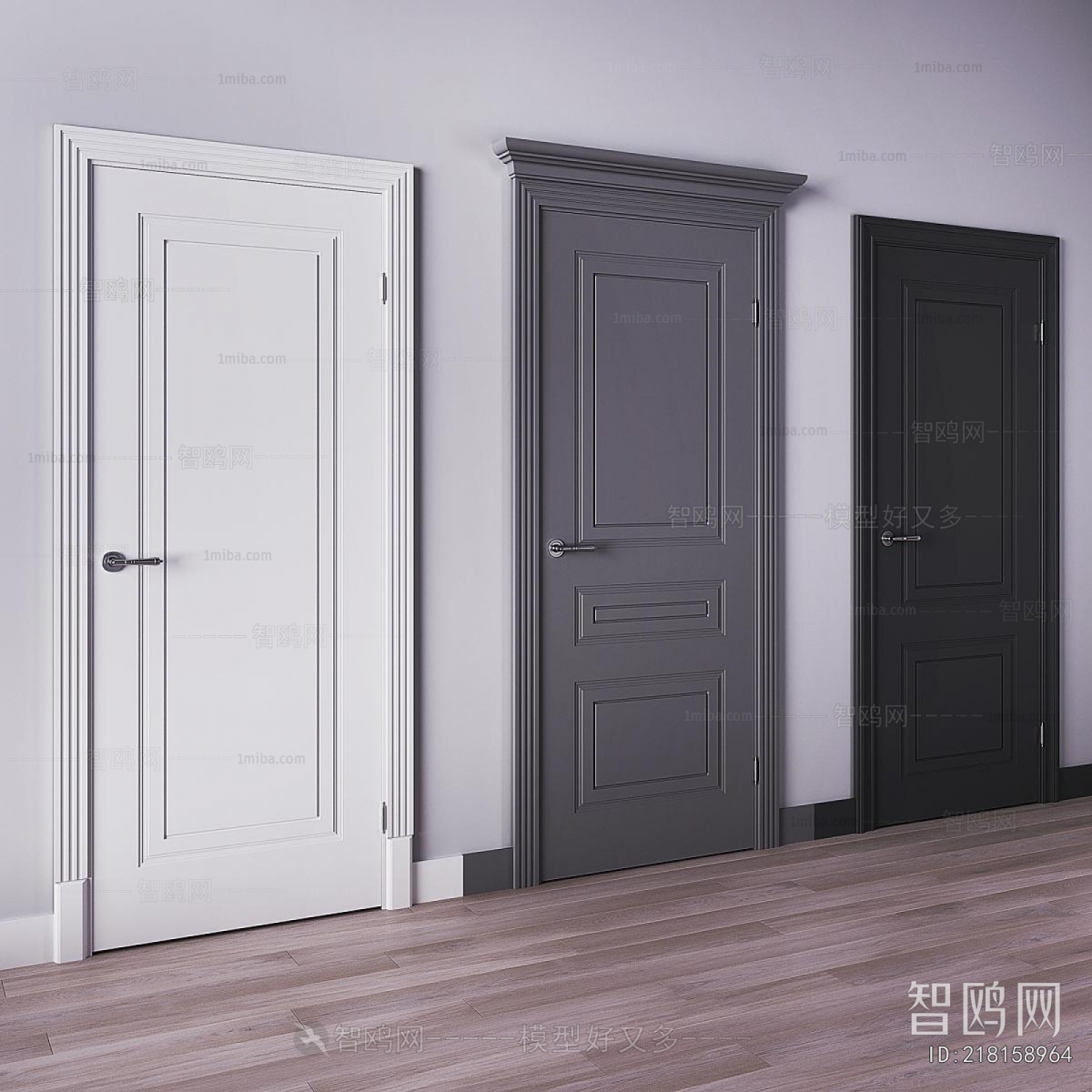 Simple European Style Single Door