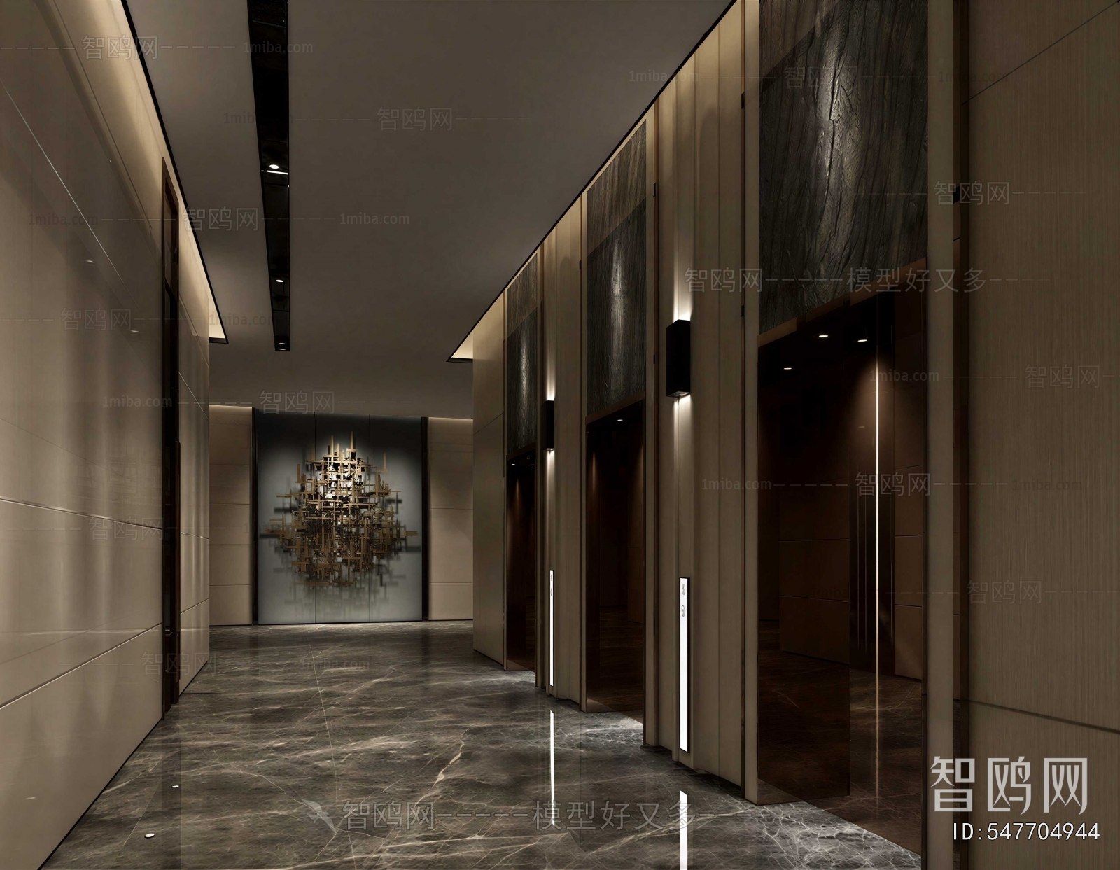 Modern Office Elevator Hall