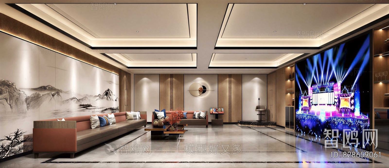 New Chinese Style A Living Room