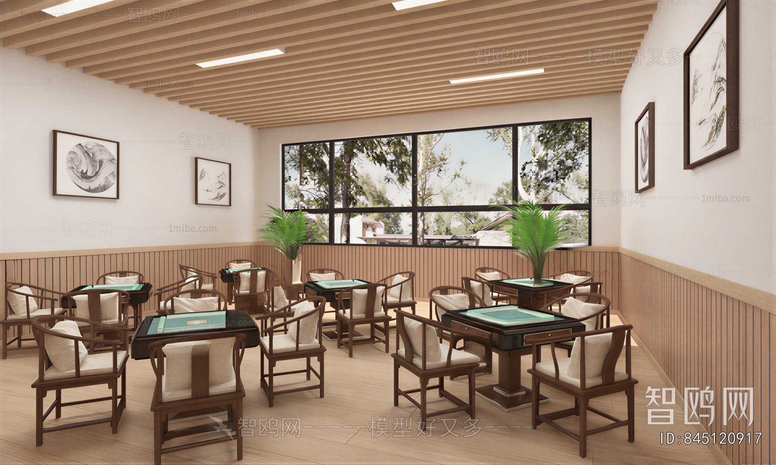 New Chinese Style Chess And Card Room