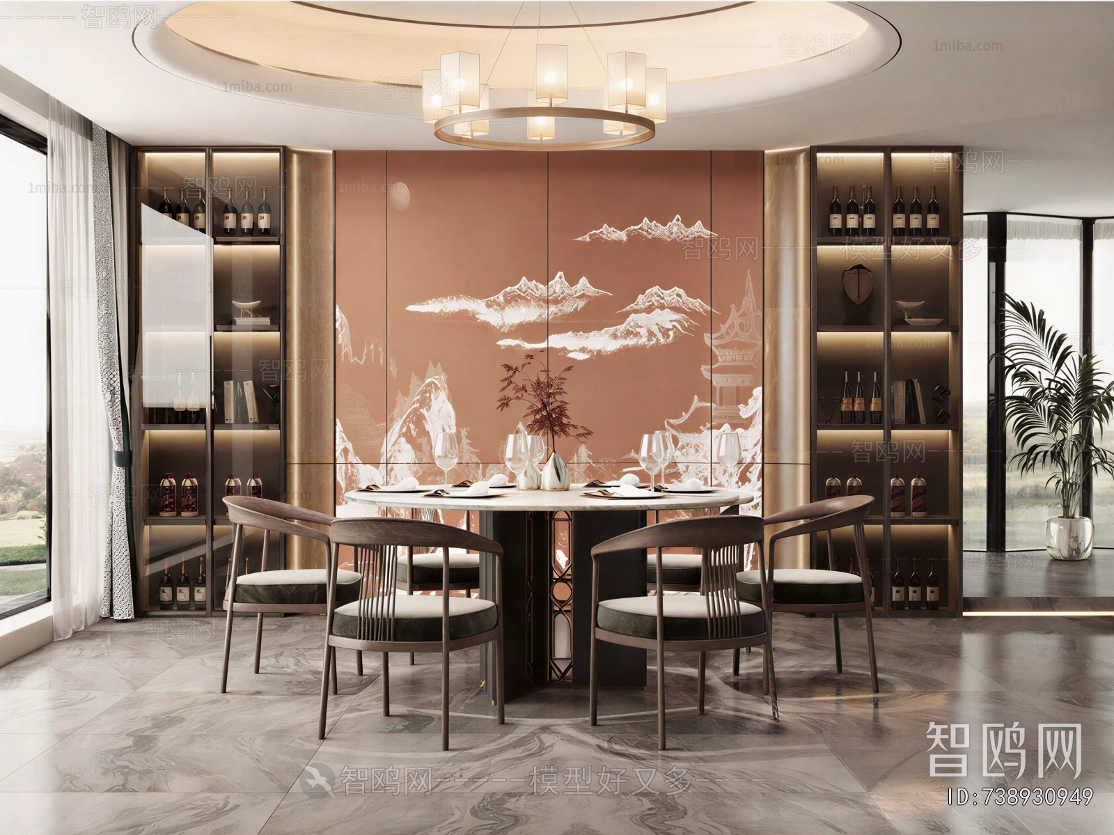New Chinese Style Dining Room