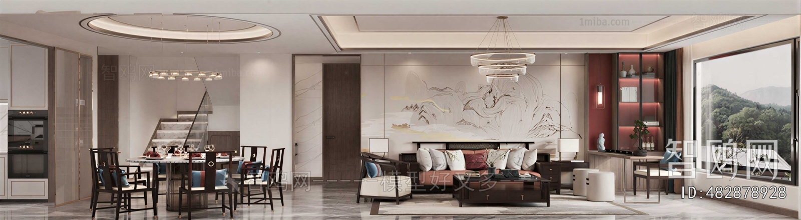 New Chinese Style A Living Room