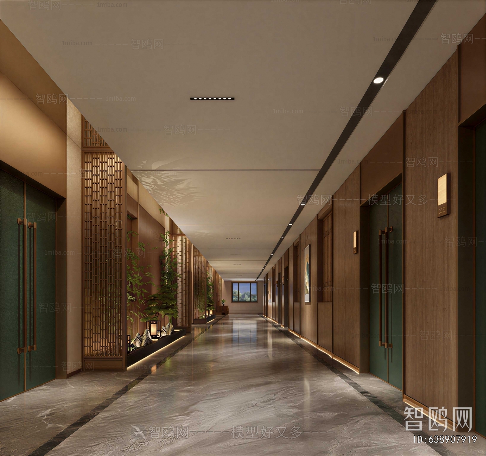 New Chinese Style Office Aisle