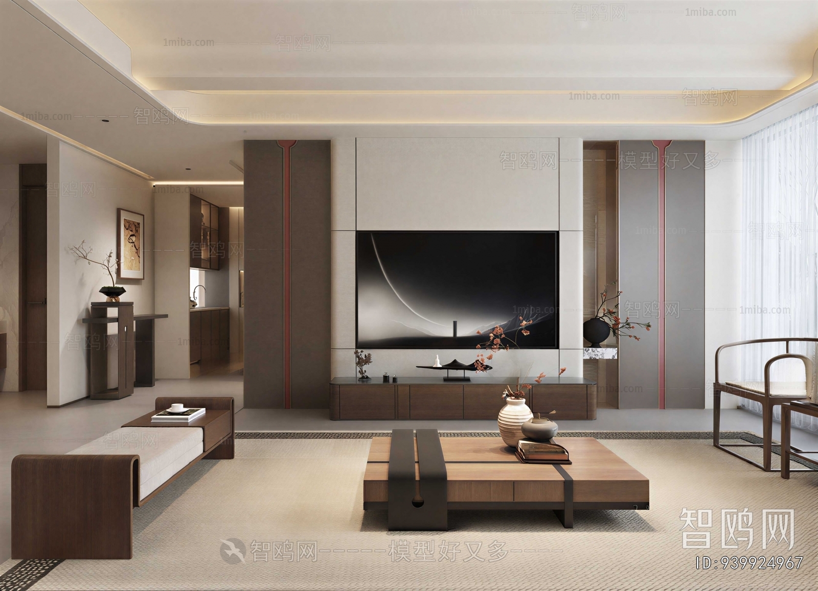 New Chinese Style A Living Room