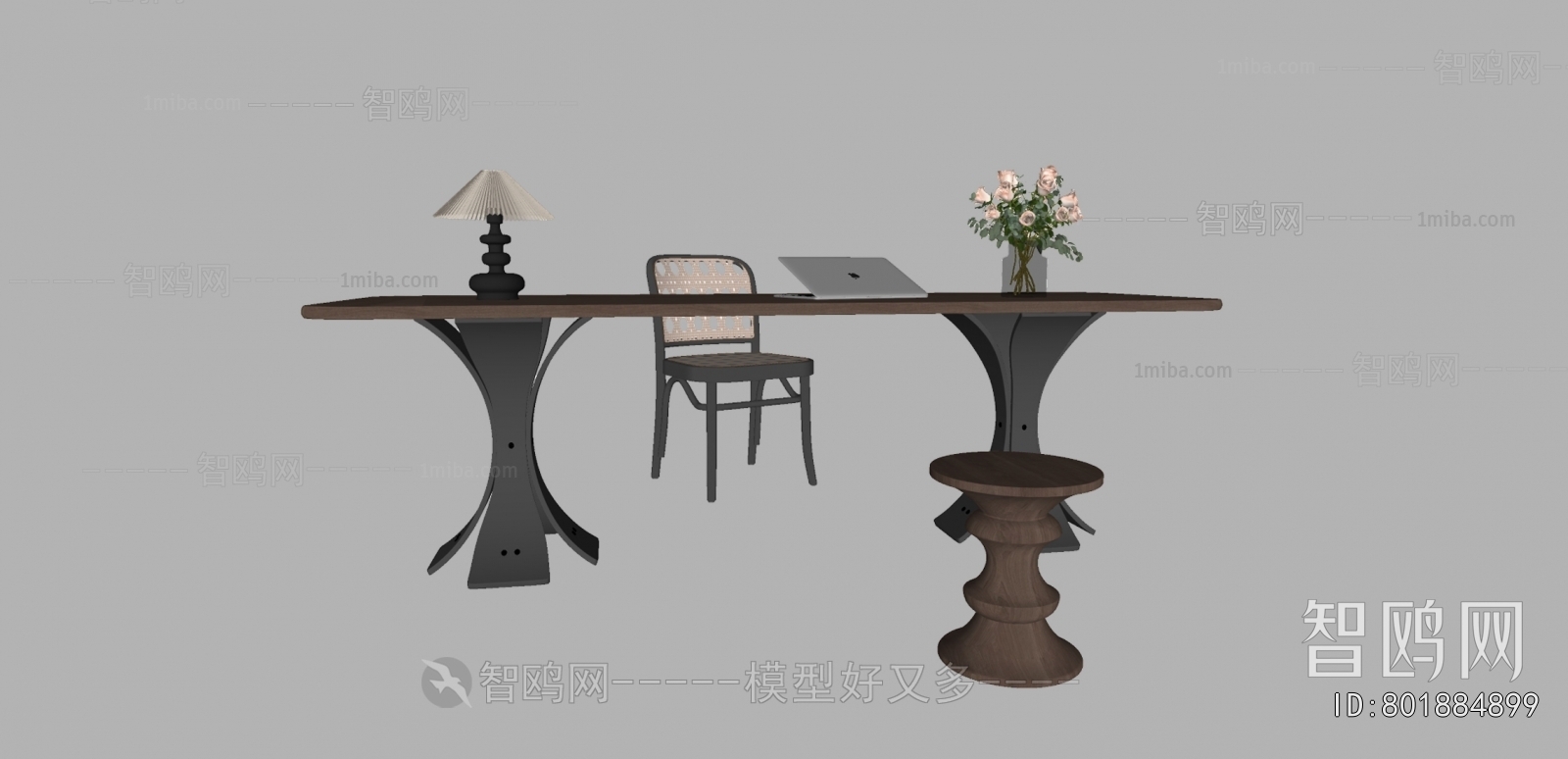 French Style Computer Desk And Chair