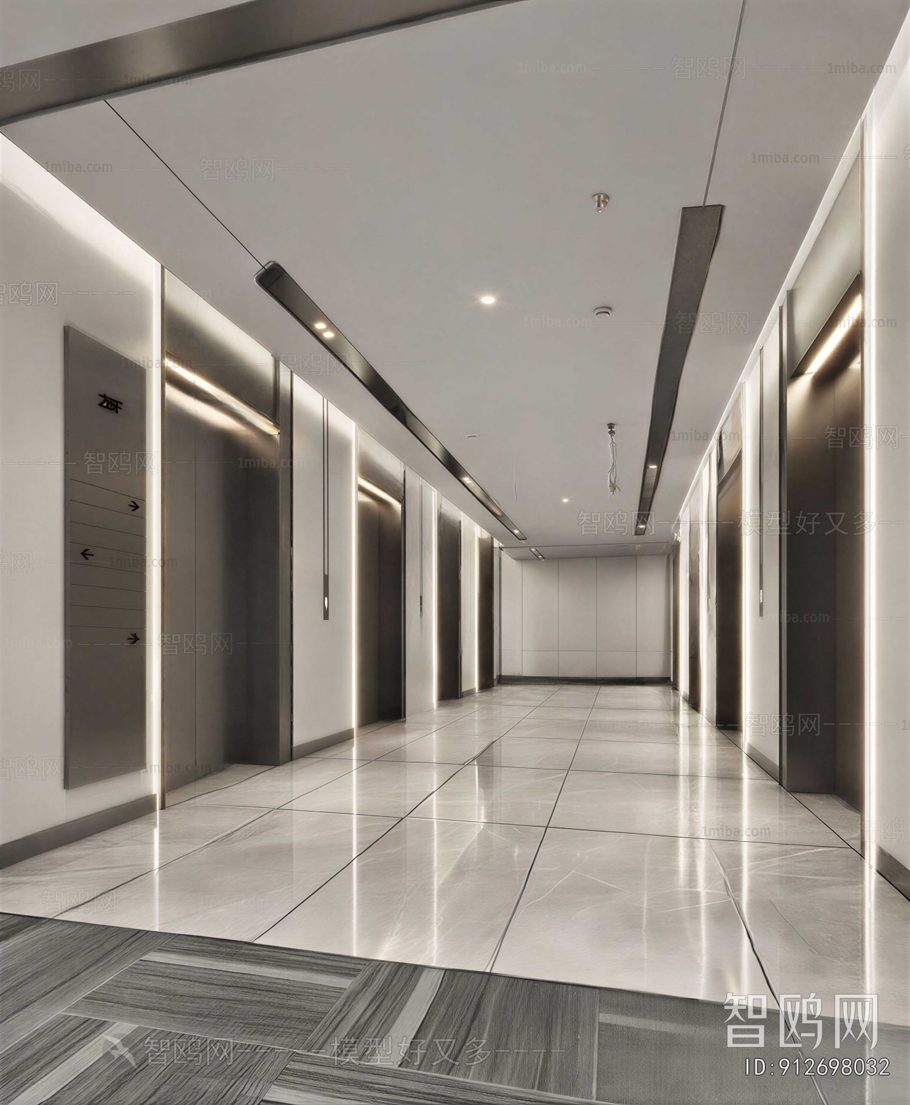 Modern Office Elevator Hall