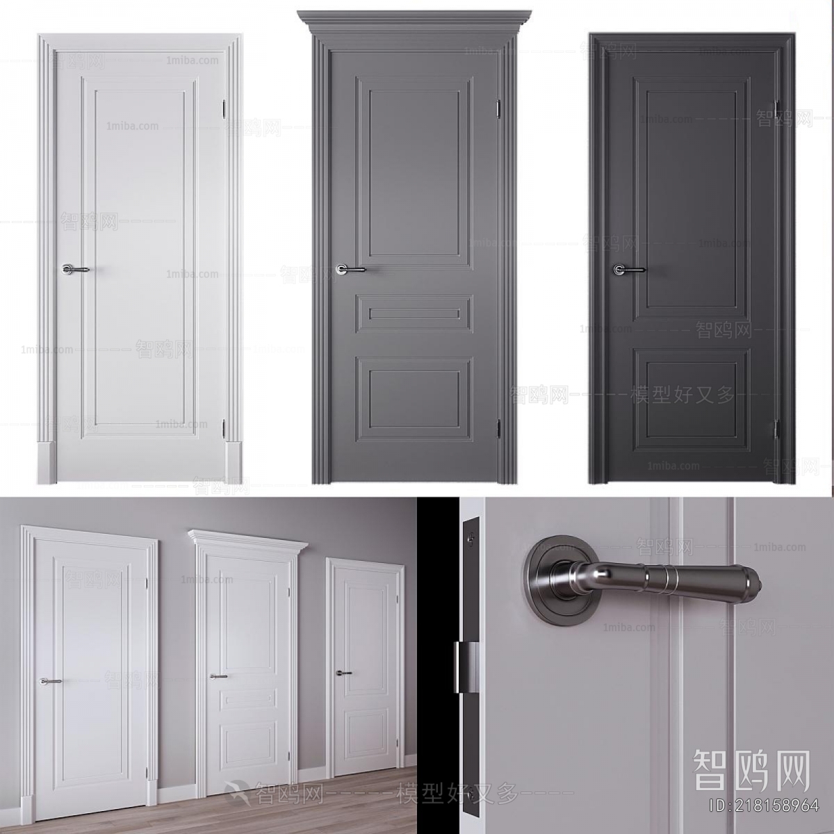 Simple European Style Single Door