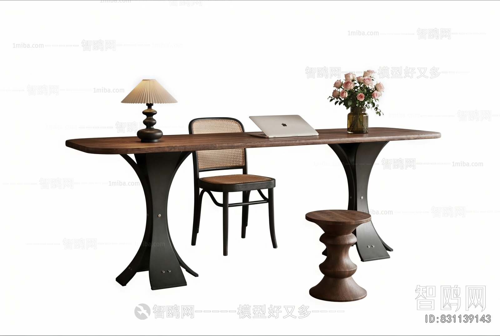 French Style Computer Desk And Chair