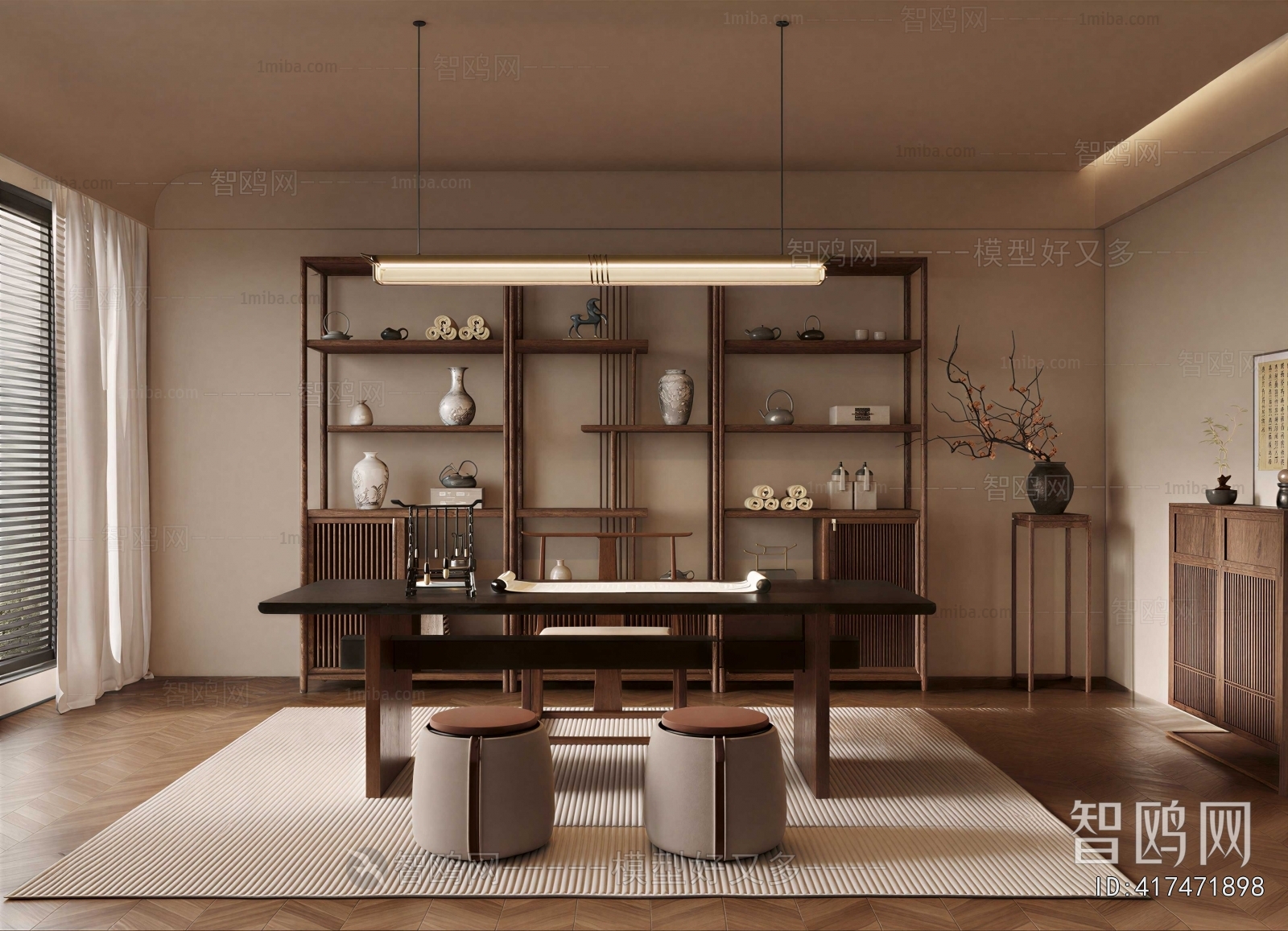 New Chinese Style Study Space