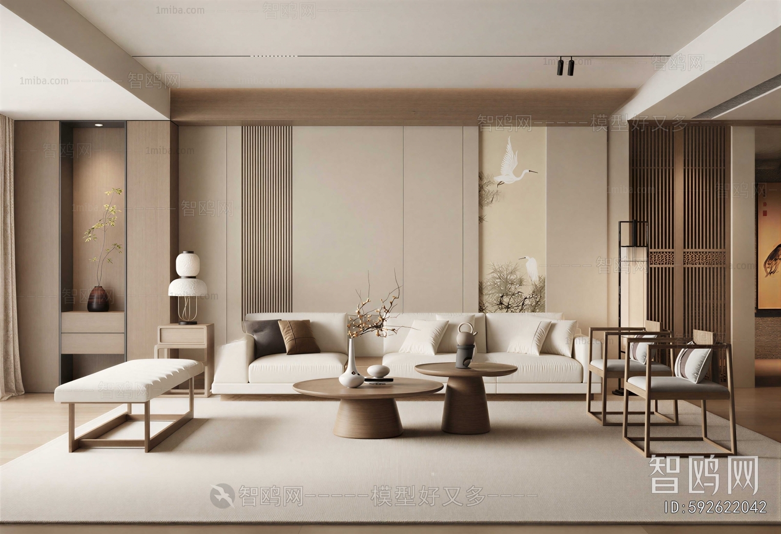 New Chinese Style A Living Room