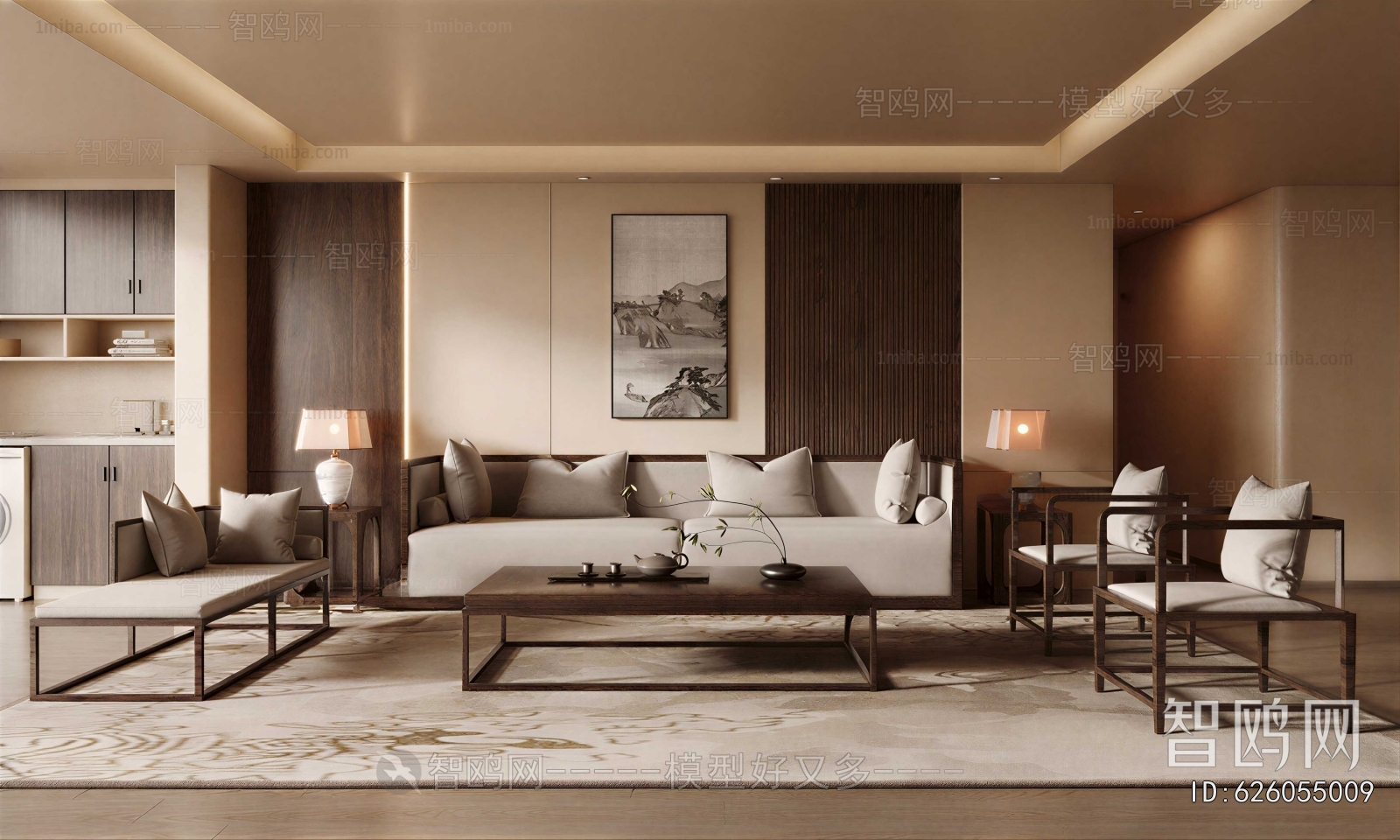 New Chinese Style A Living Room