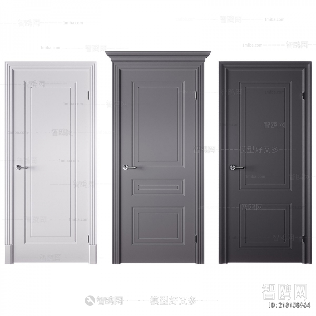 Simple European Style Single Door