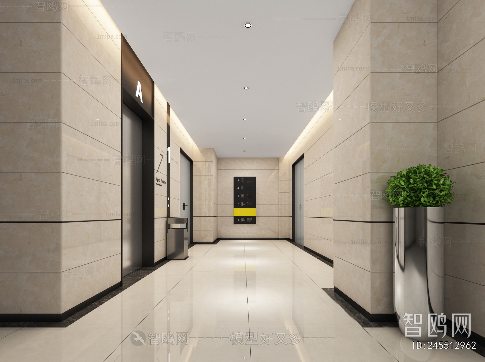 Modern Corridor/elevator Hall