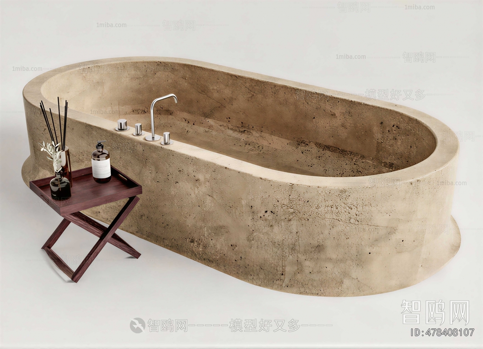 Wabi-sabi Style Bathtub