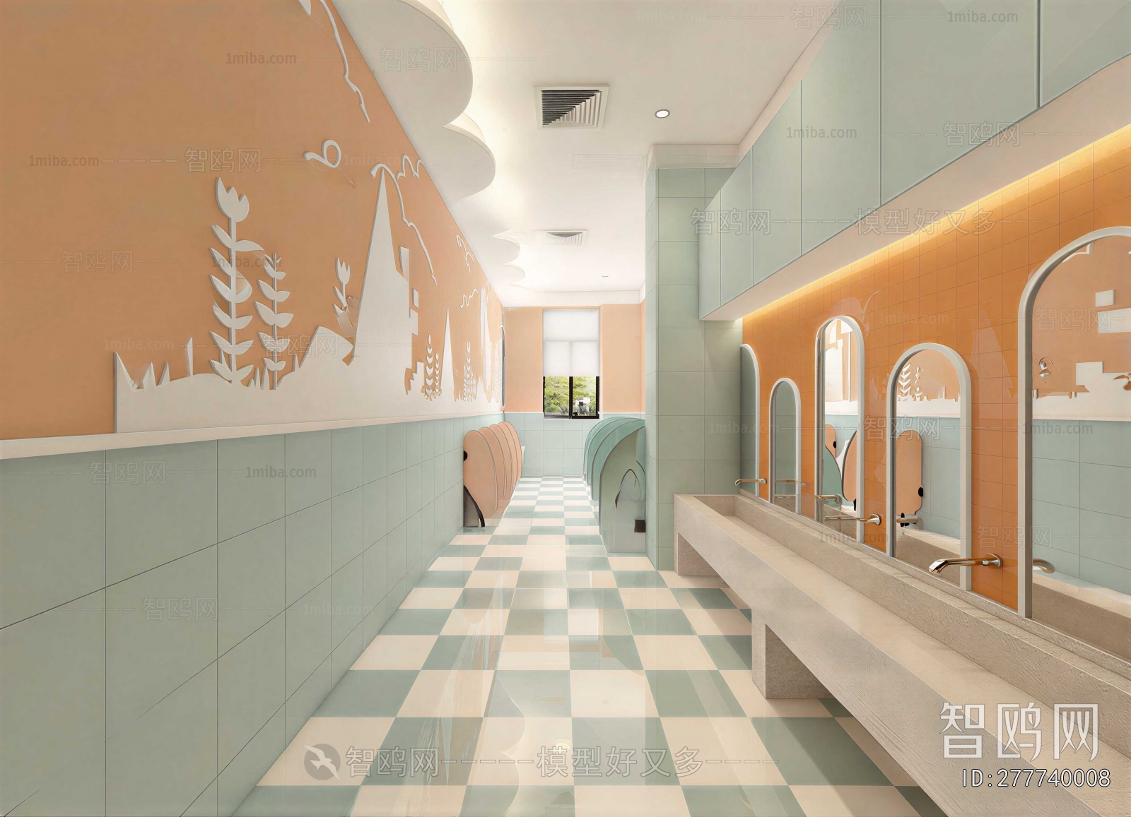 Modern Children's Restroom