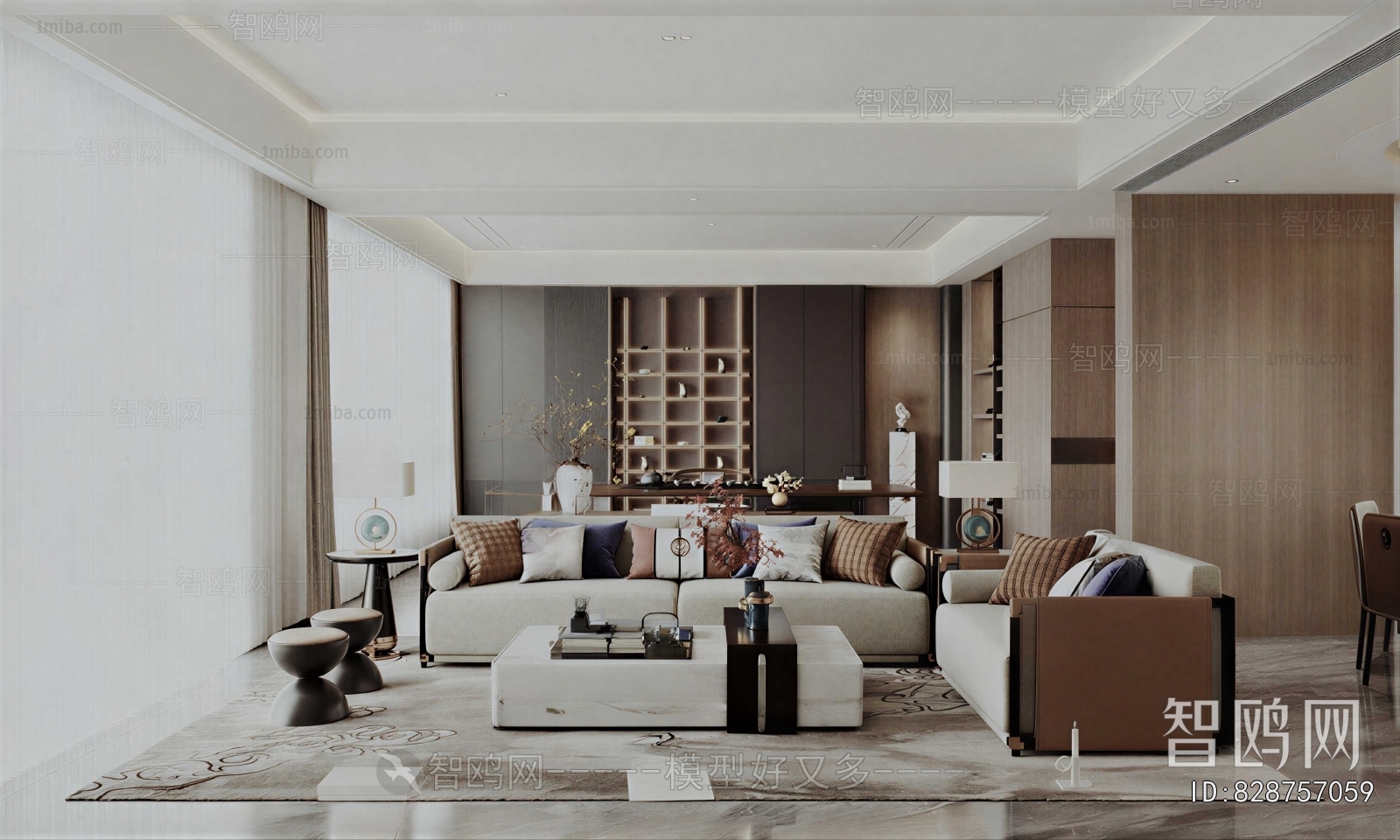New Chinese Style A Living Room