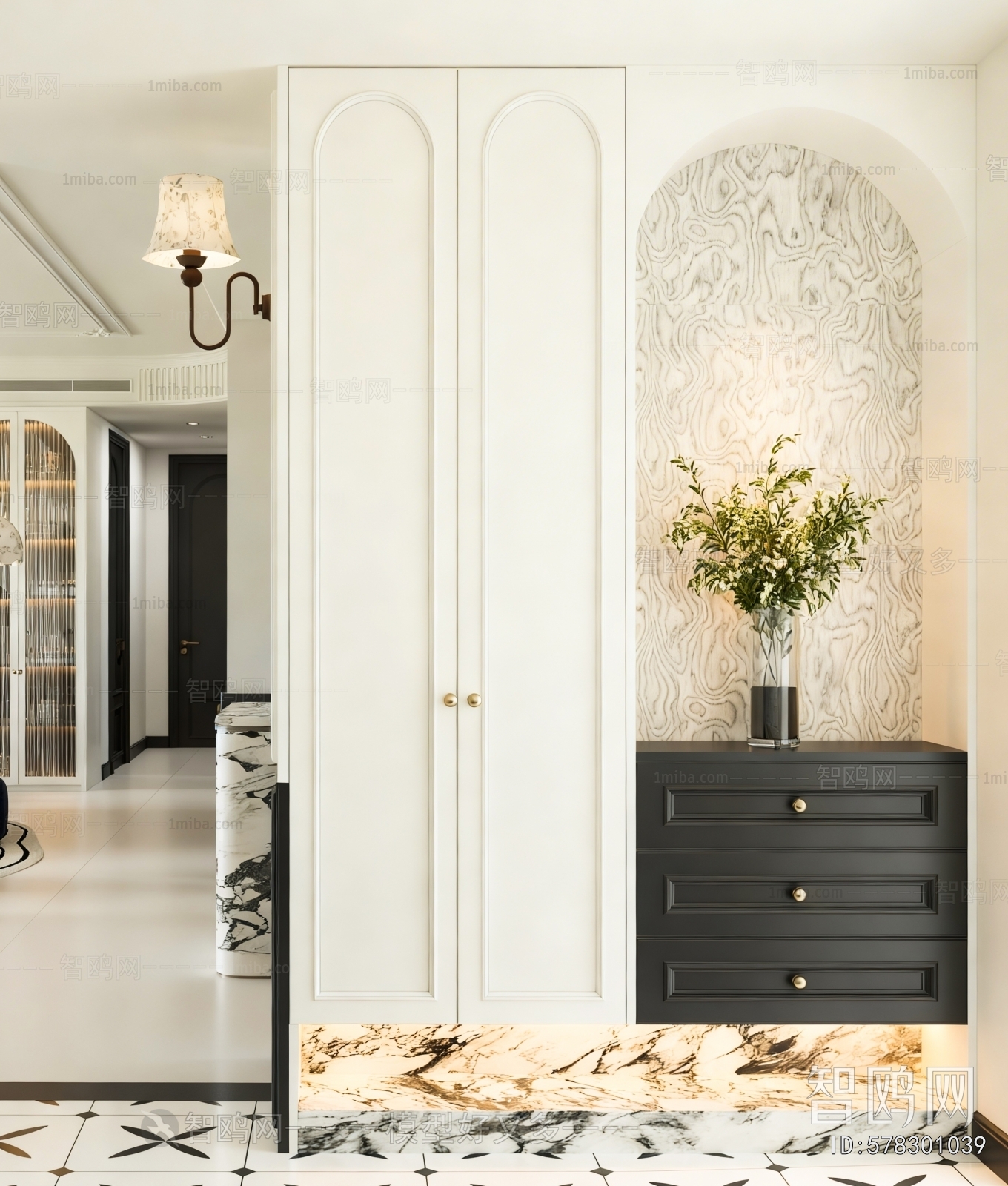 French Style Hallway
