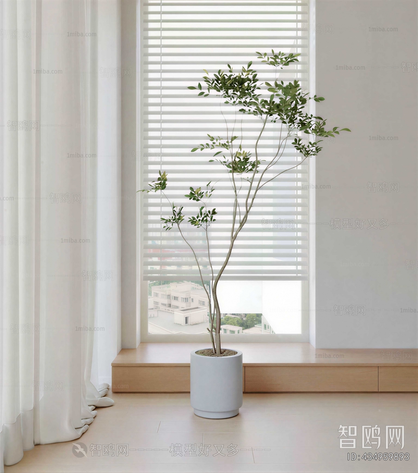 Modern Ground Green Plant Potted Plants