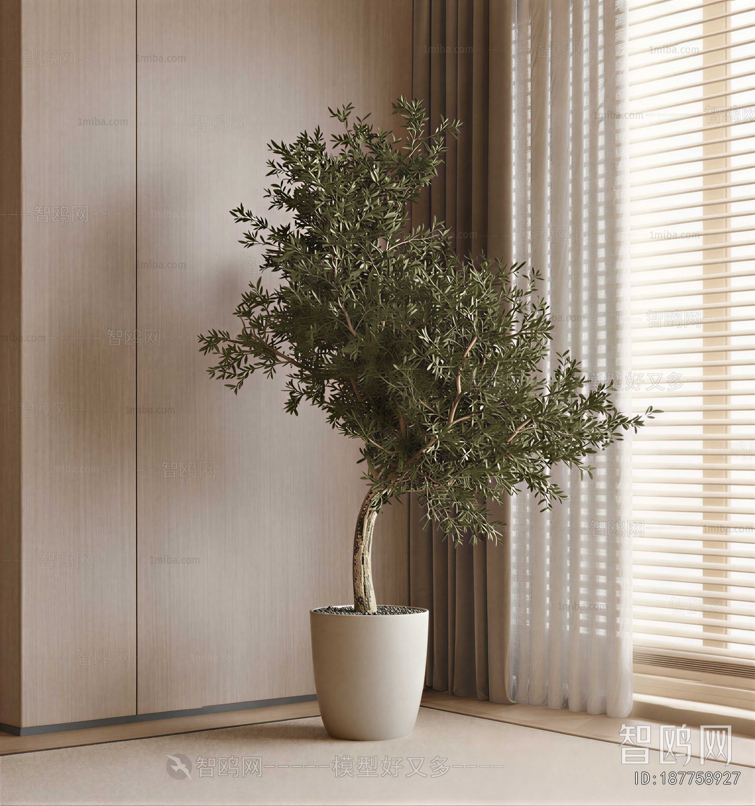 Modern Ground Green Plant Potted Plants