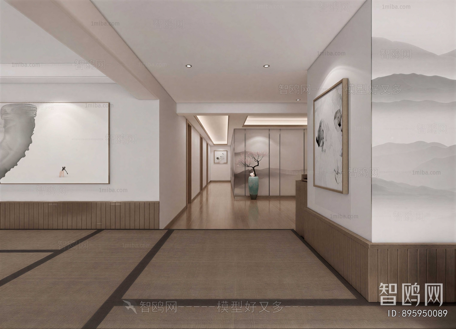 New Chinese Style Office Aisle