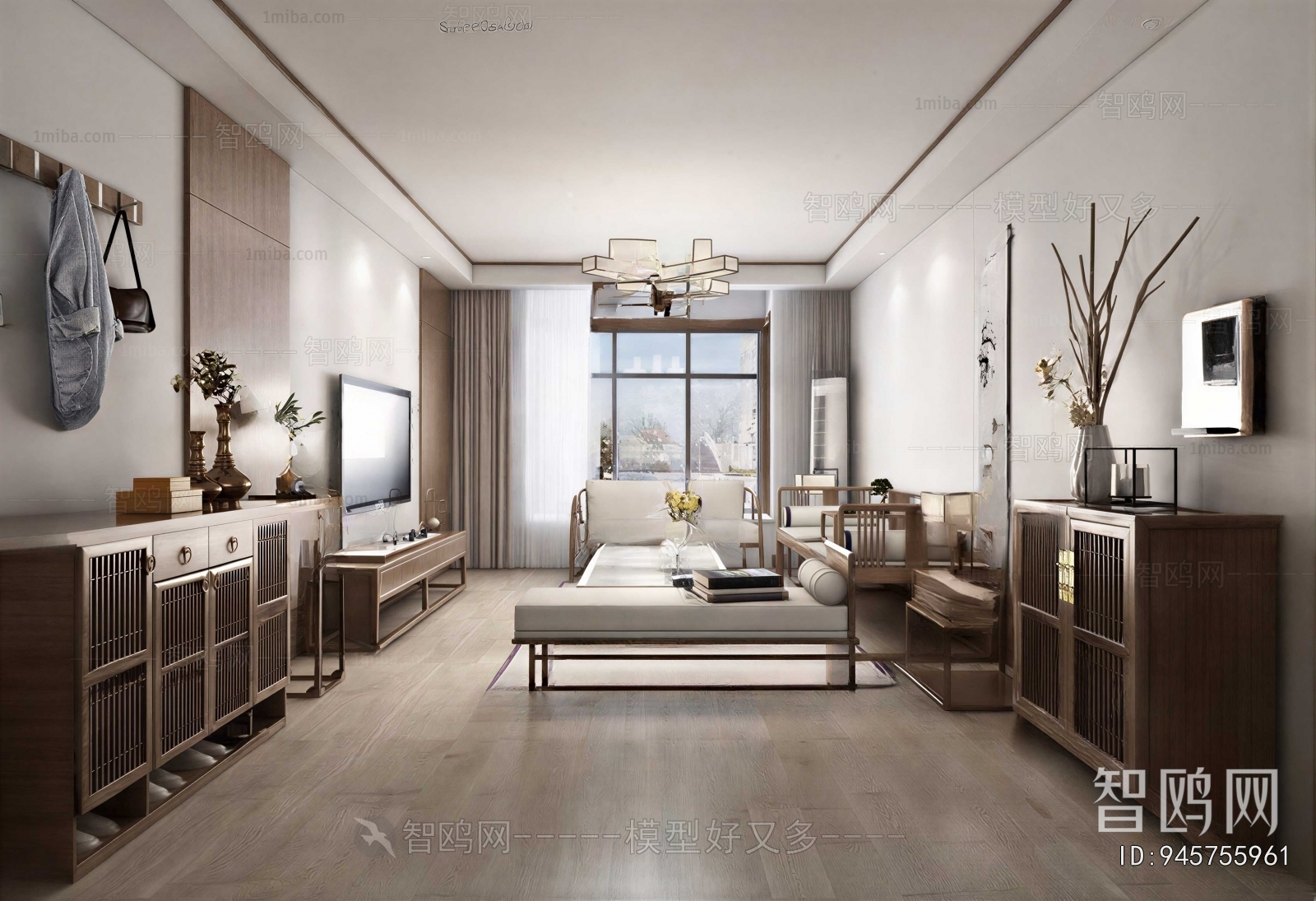 New Chinese Style A Living Room