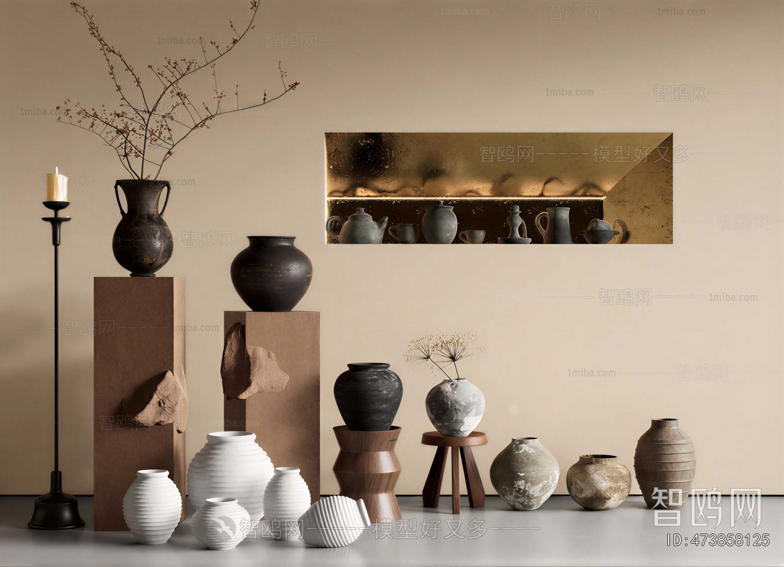 Wabi-sabi Style Clay Pot