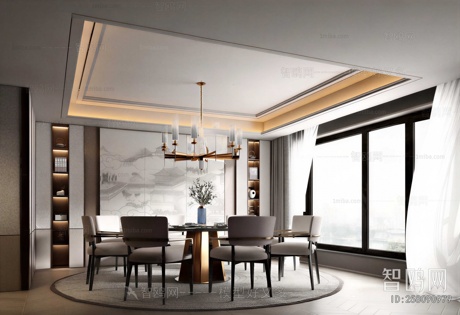 New Chinese Style Dining Room