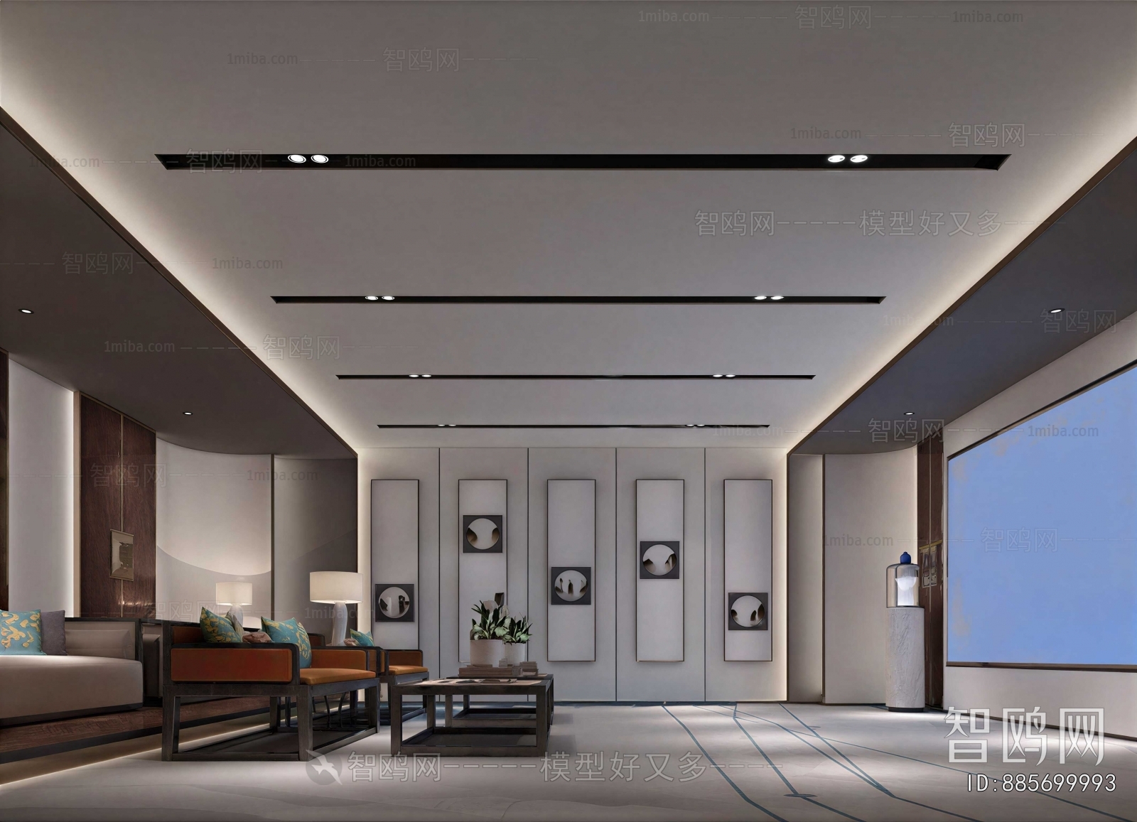 New Chinese Style Audiovisual Room