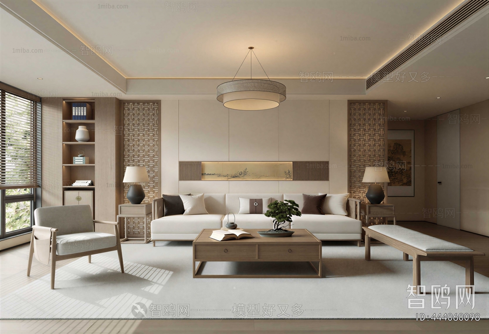 New Chinese Style A Living Room